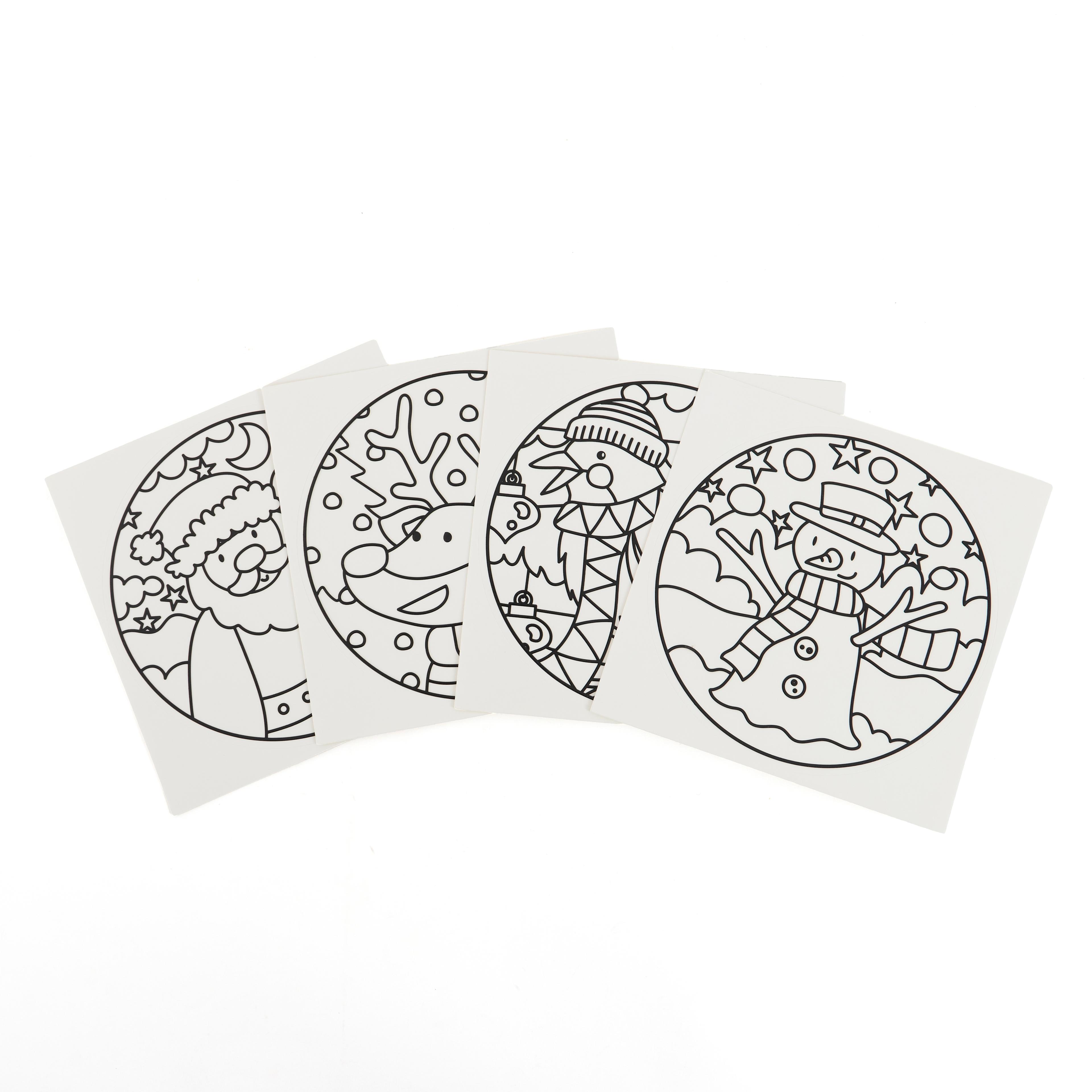 Christmas Window Clings - Pack of 4