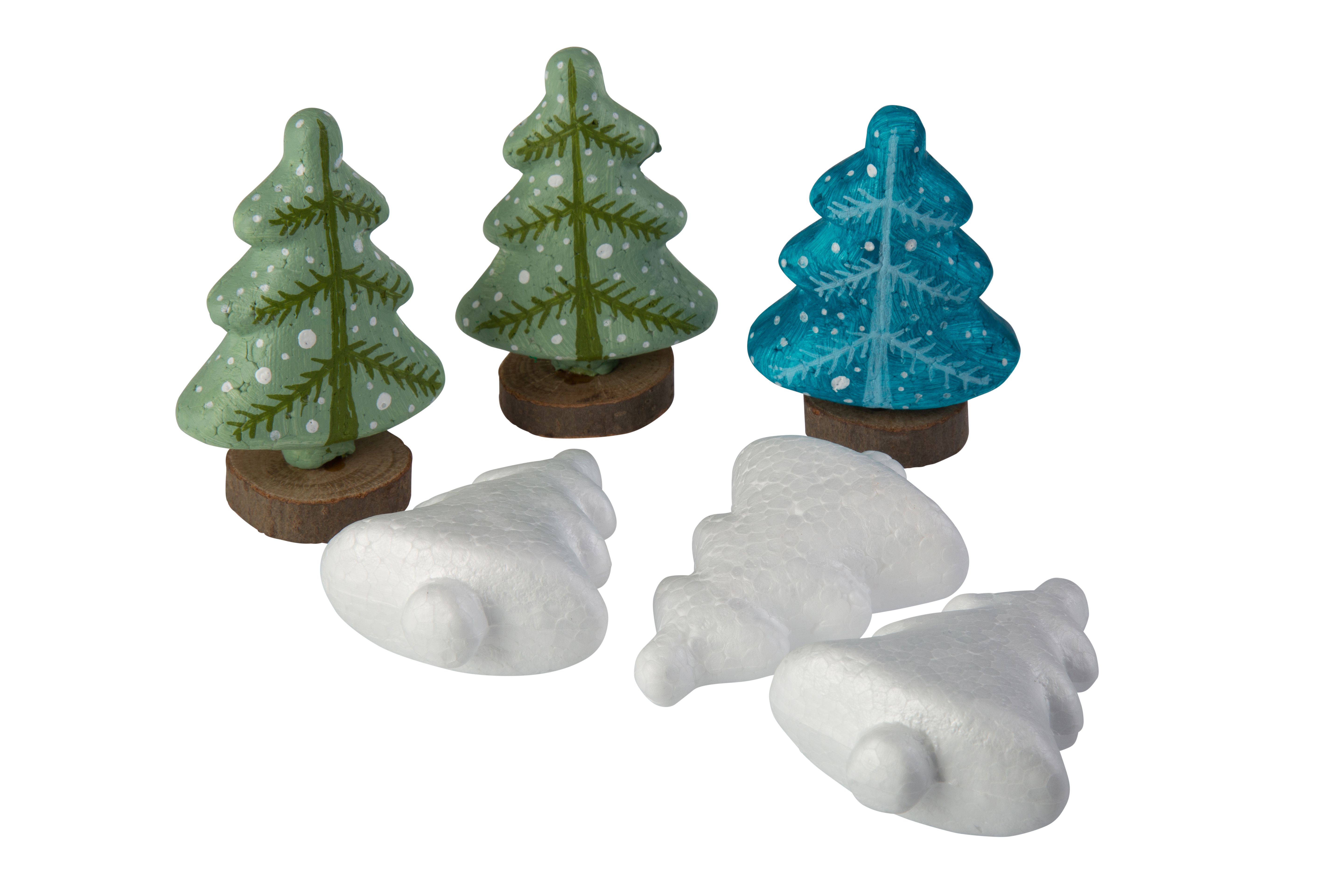 Polystyrene Fir Trees - Pack of 10