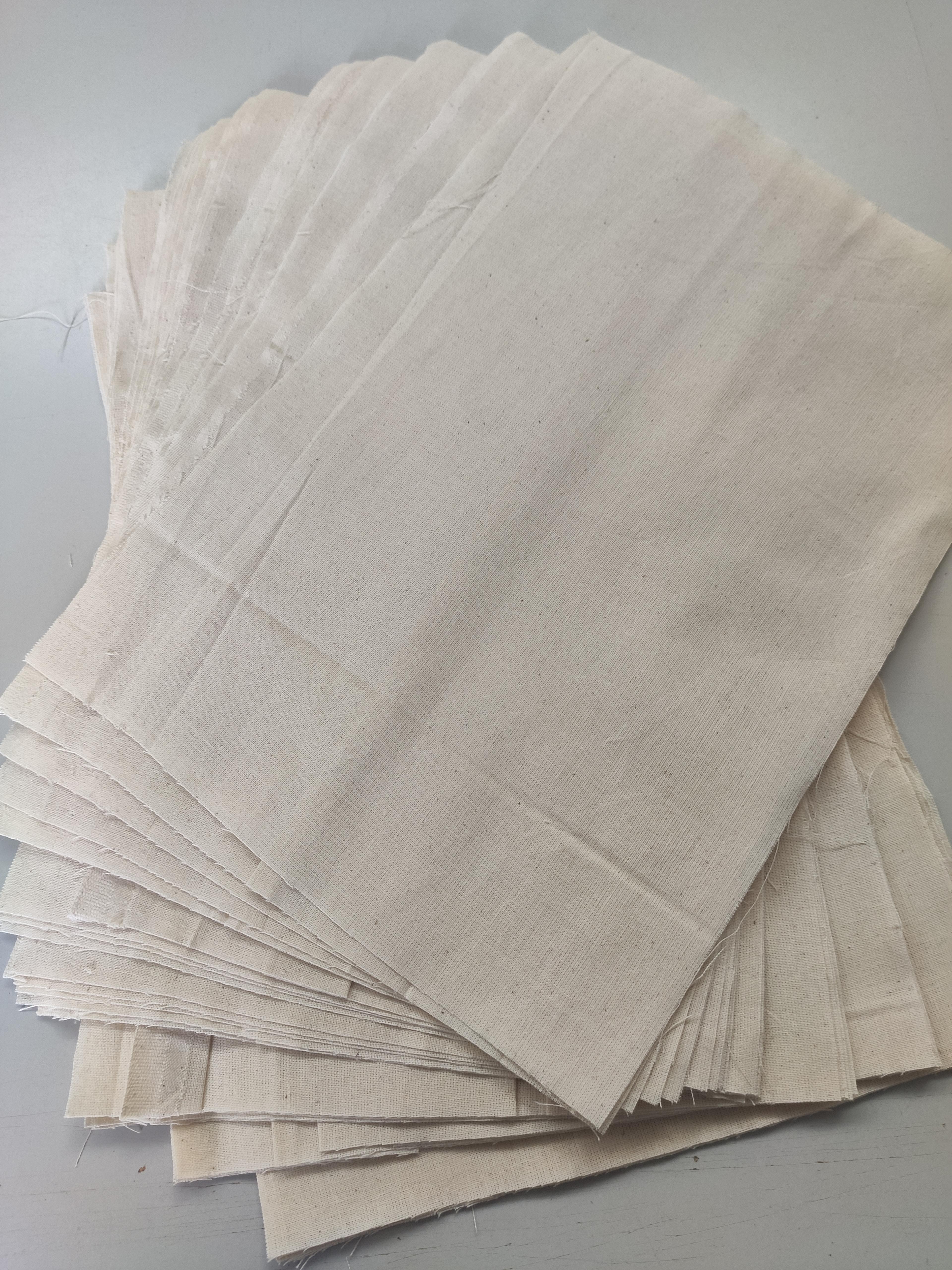 Calico Pieces - Unbleached - A4 - Pack of 30