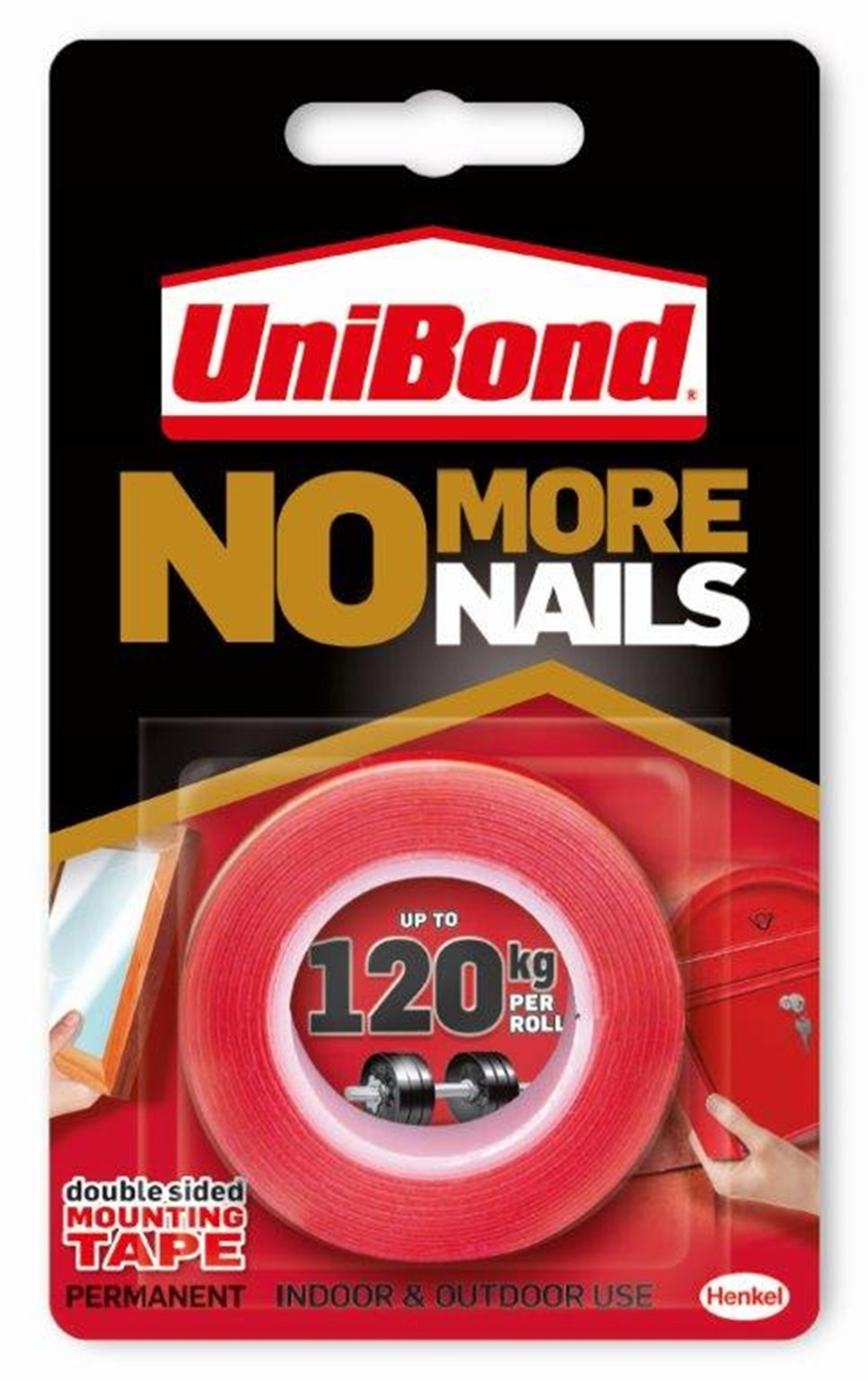 UniBond No More Nails Ultra Strong Double Sided Mounting Tape - 19mm x 1.5m - 1 Roll