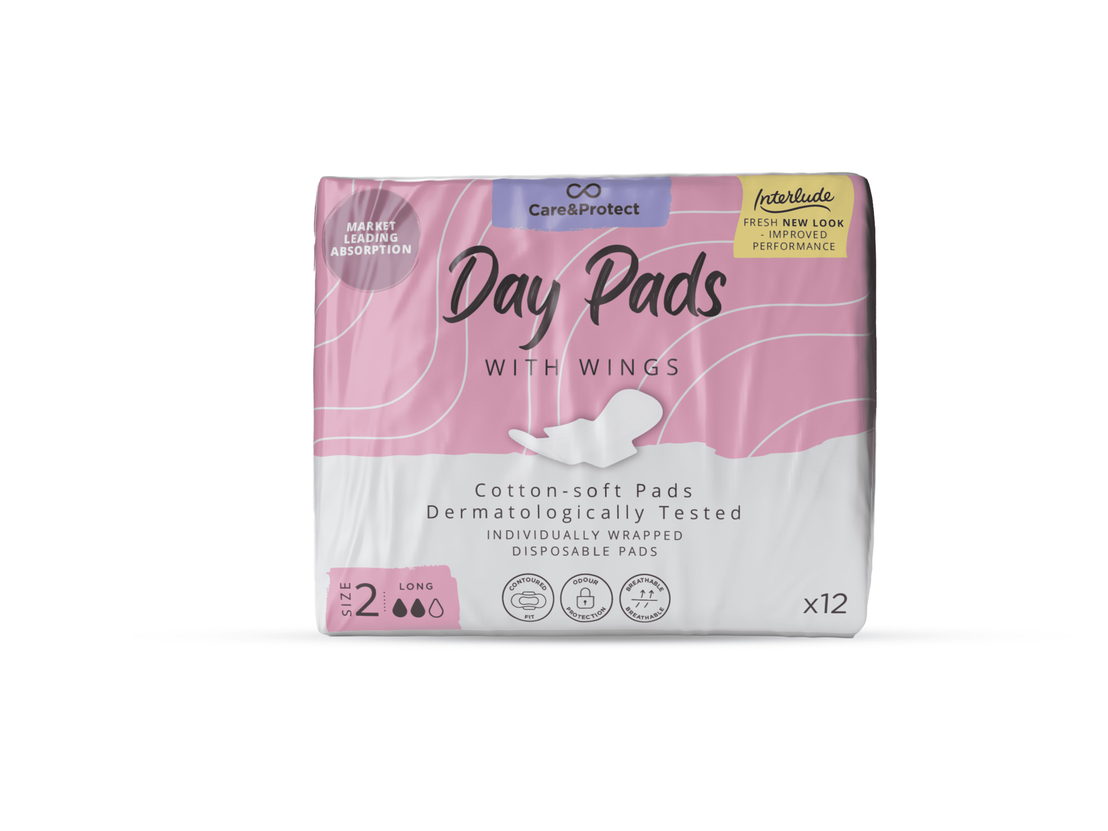 Care and Protect Super Long Day Pads - Pack of 12