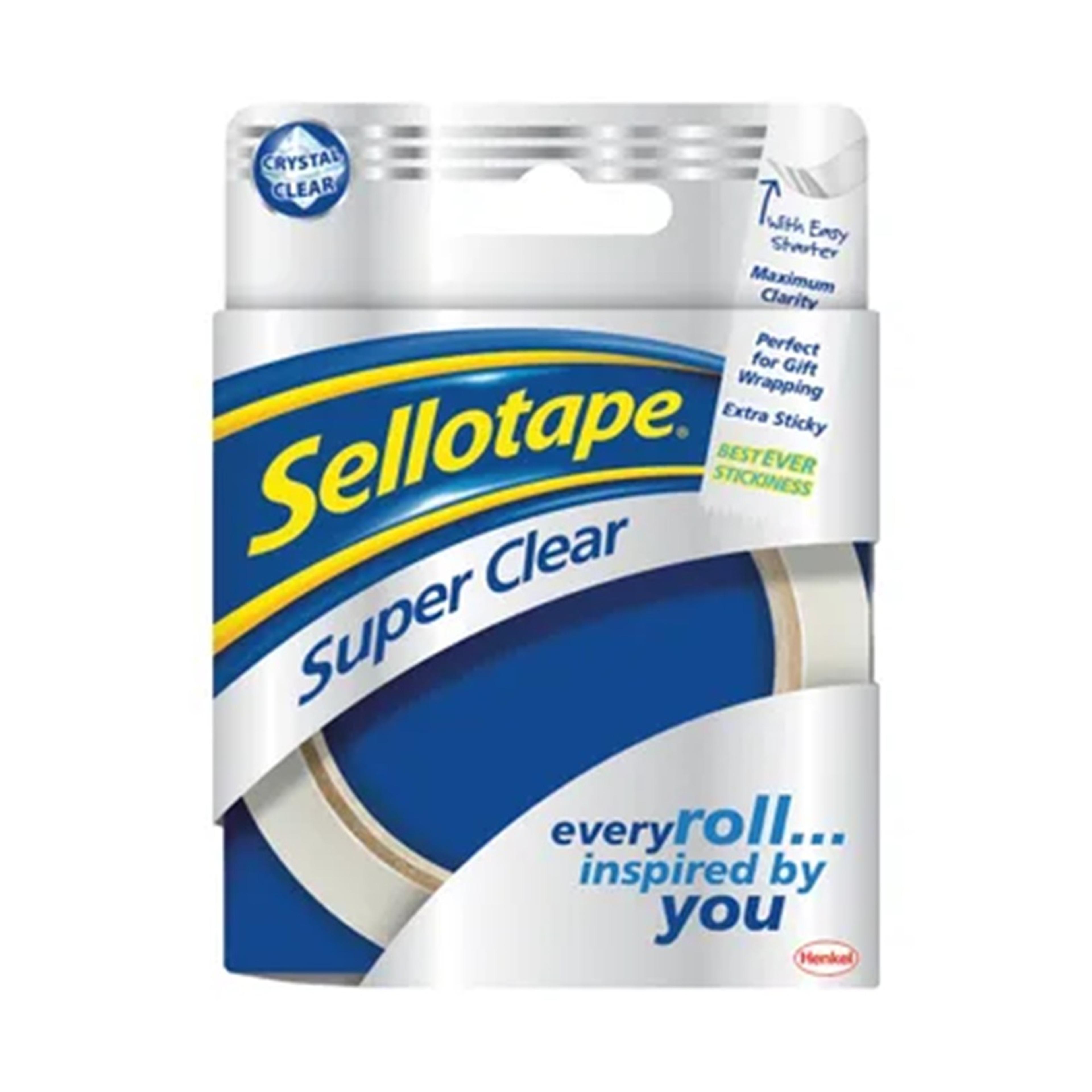 Sellotape Super Clear Tape - 24mm x 50m - 1 Roll