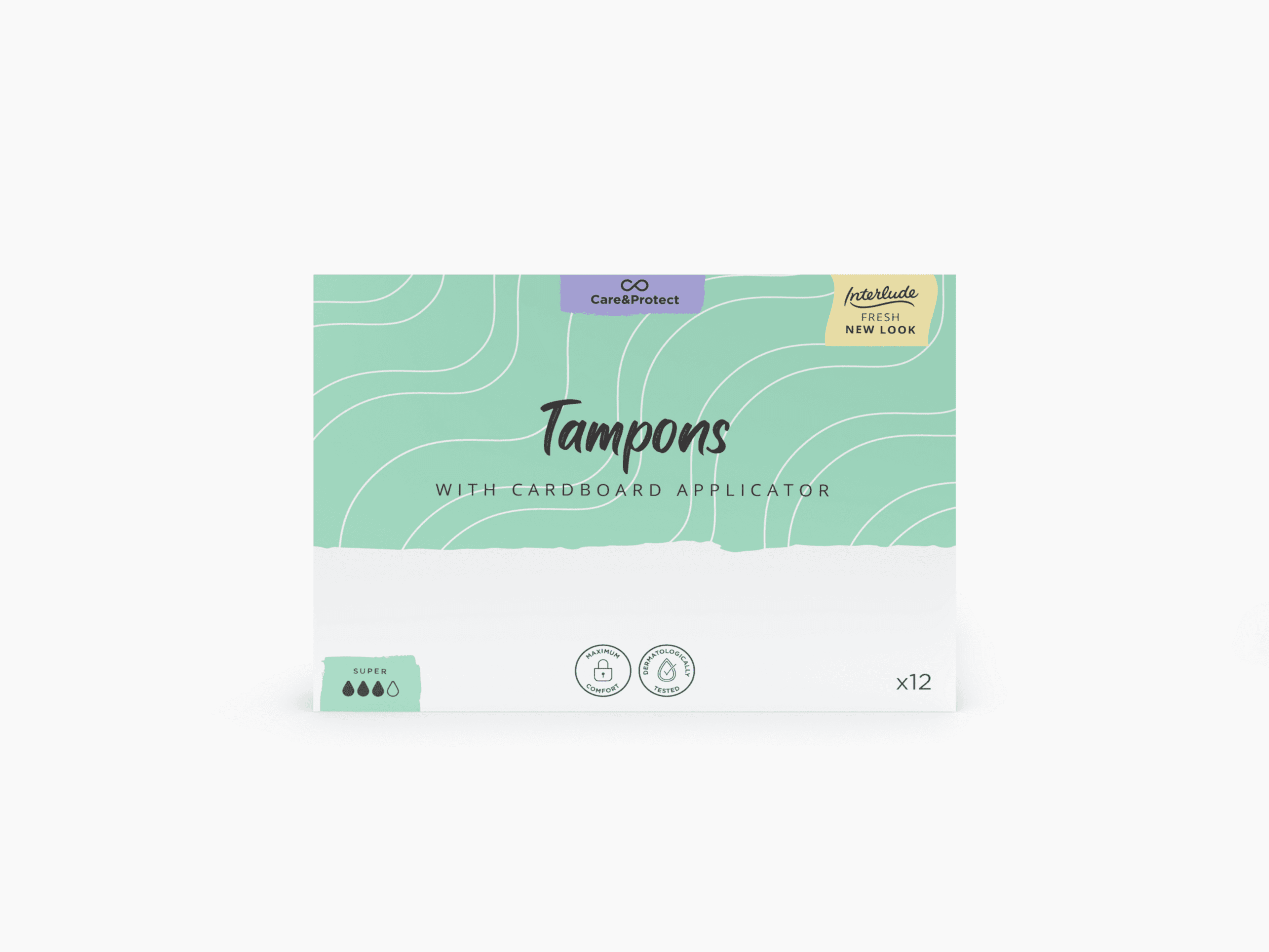  Care and Protect Super Applicator Tampons - Pack of 12