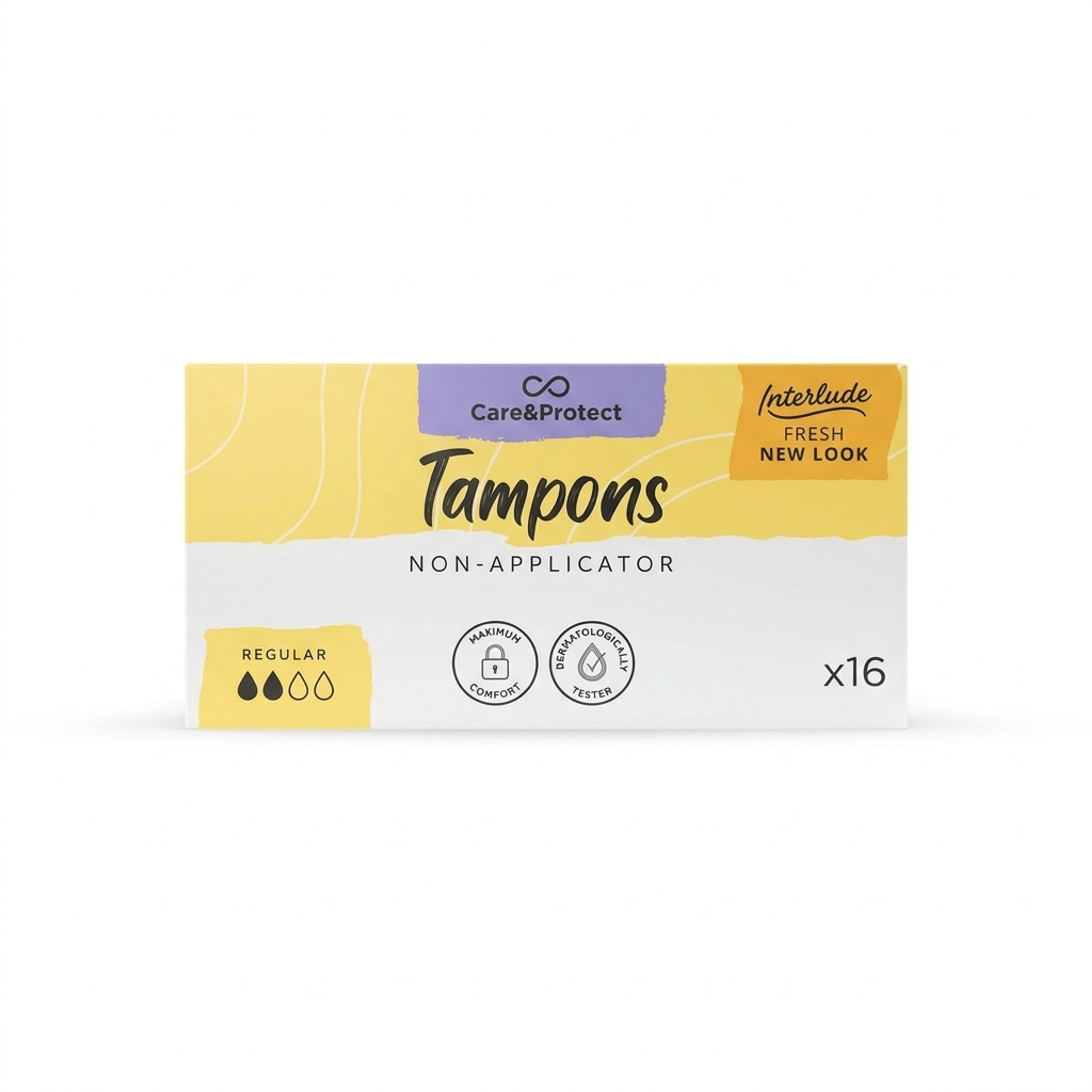 Care & Protect Regular Non Applicator Tampons - Pack of 16