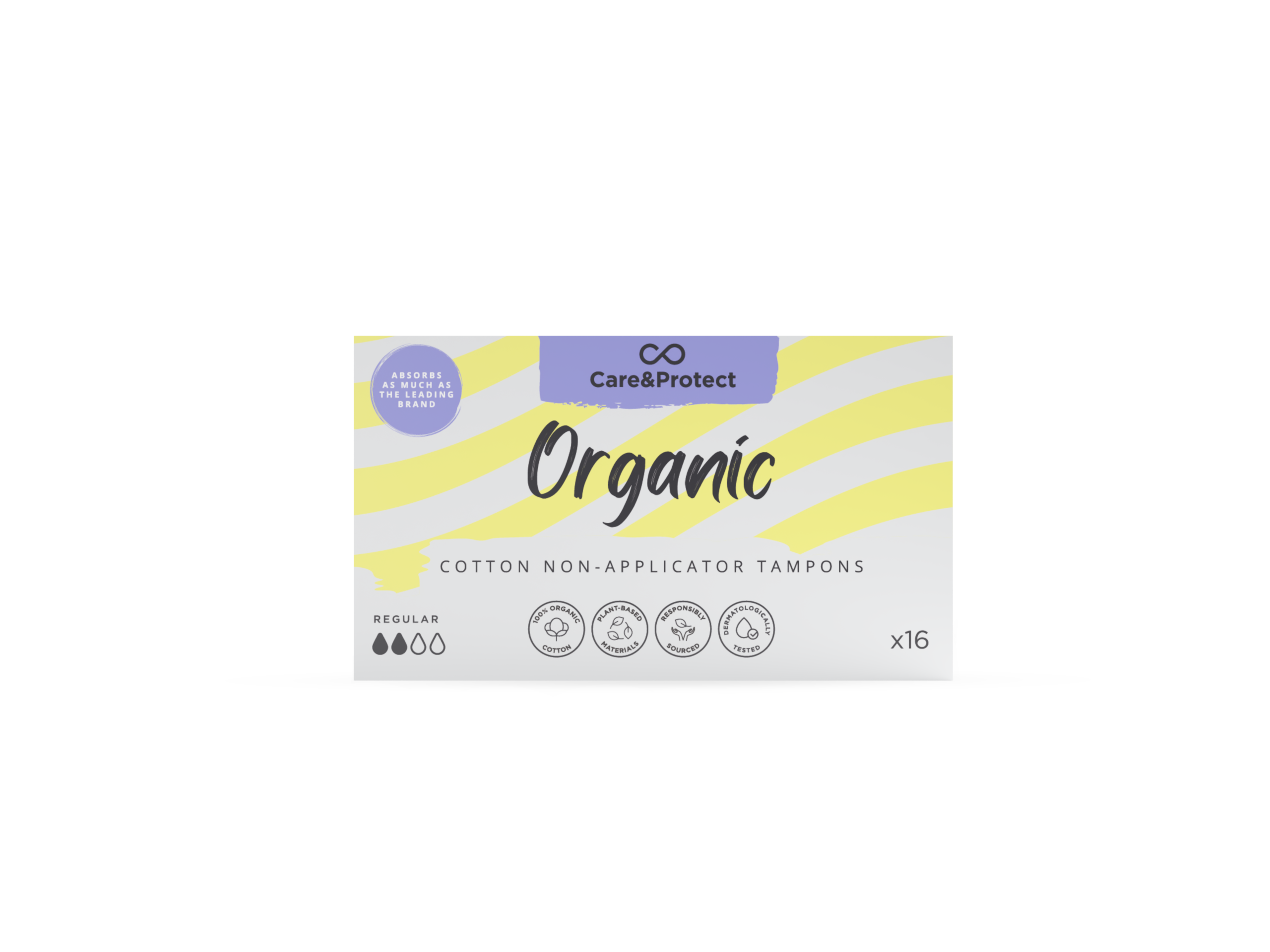 Organic Reg Non Applicator Tampons pk16