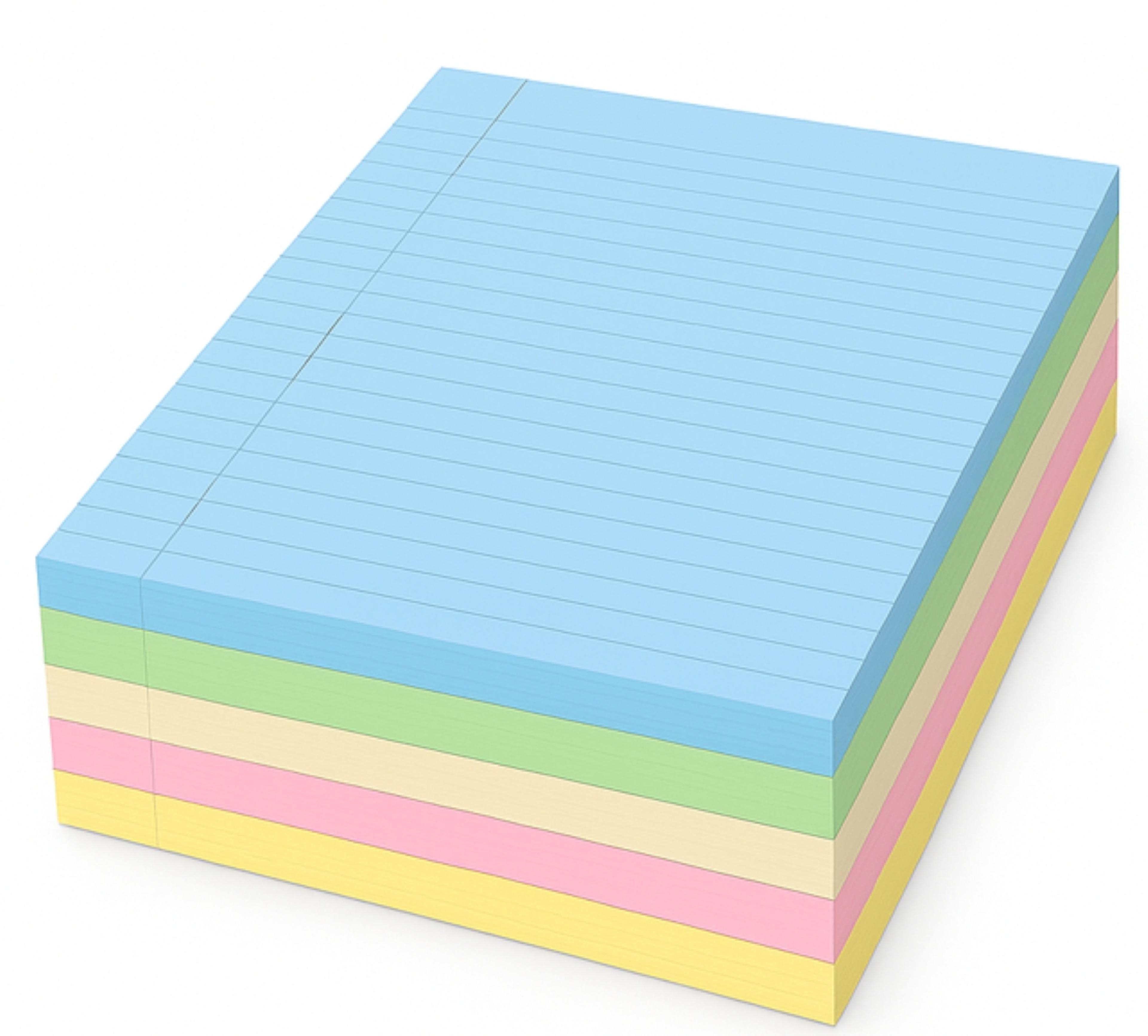 Classmates Tinted Paper, A4, 8mm with Margin - Assorted Colours - 1 Ream