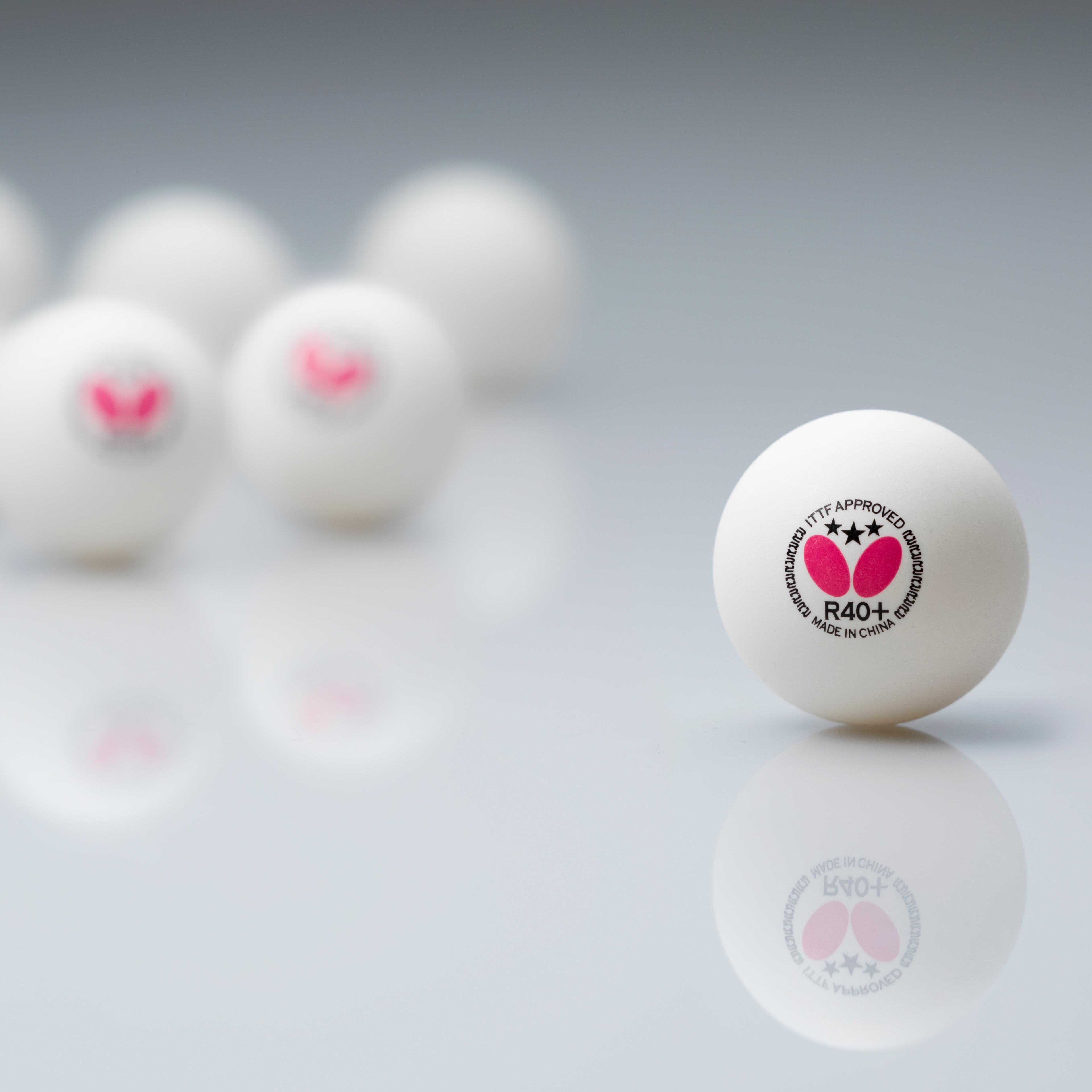 Butterfly R40+ 3 Star Table Tennis Balls - Pack of 12