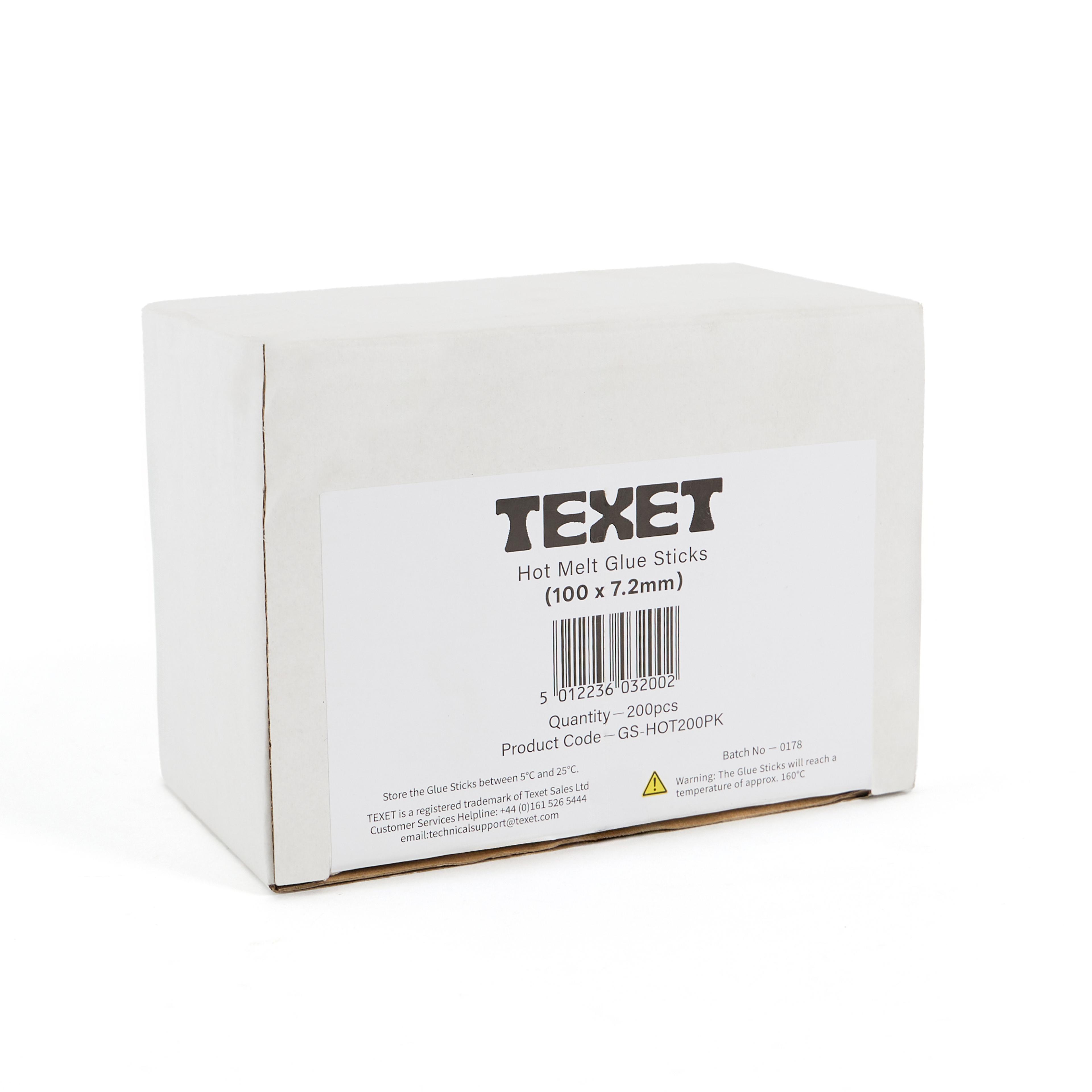 TEXET Hot Melt Glue Sticks - Pack of 200