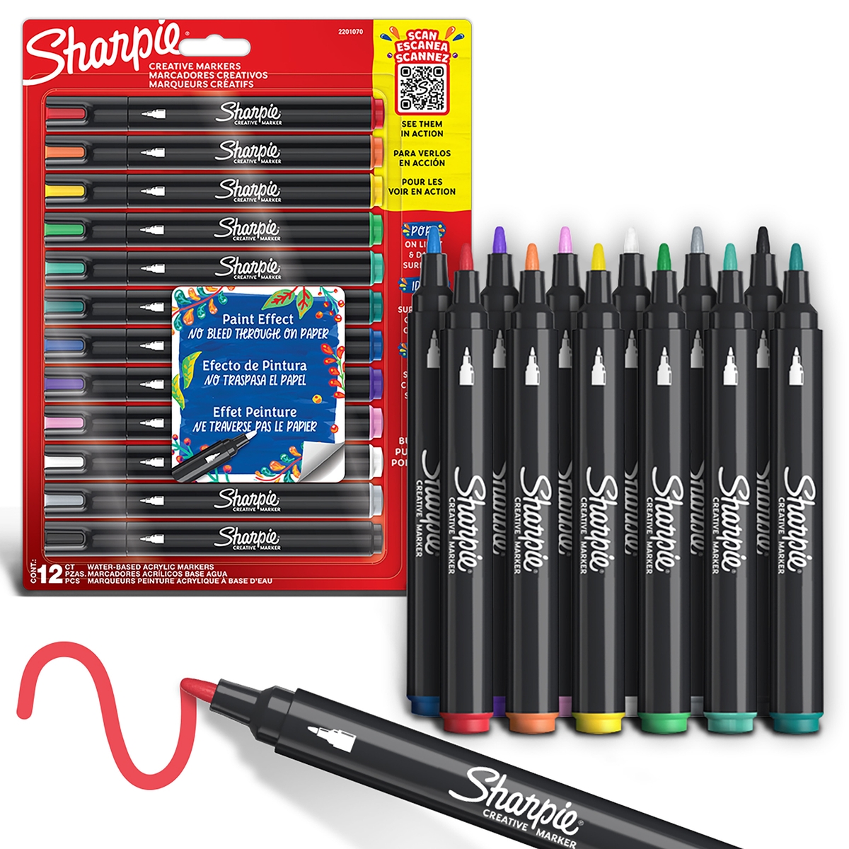 Sharpie Creative Marker - Bullet Tip - Assorted - Pack of 12 ...