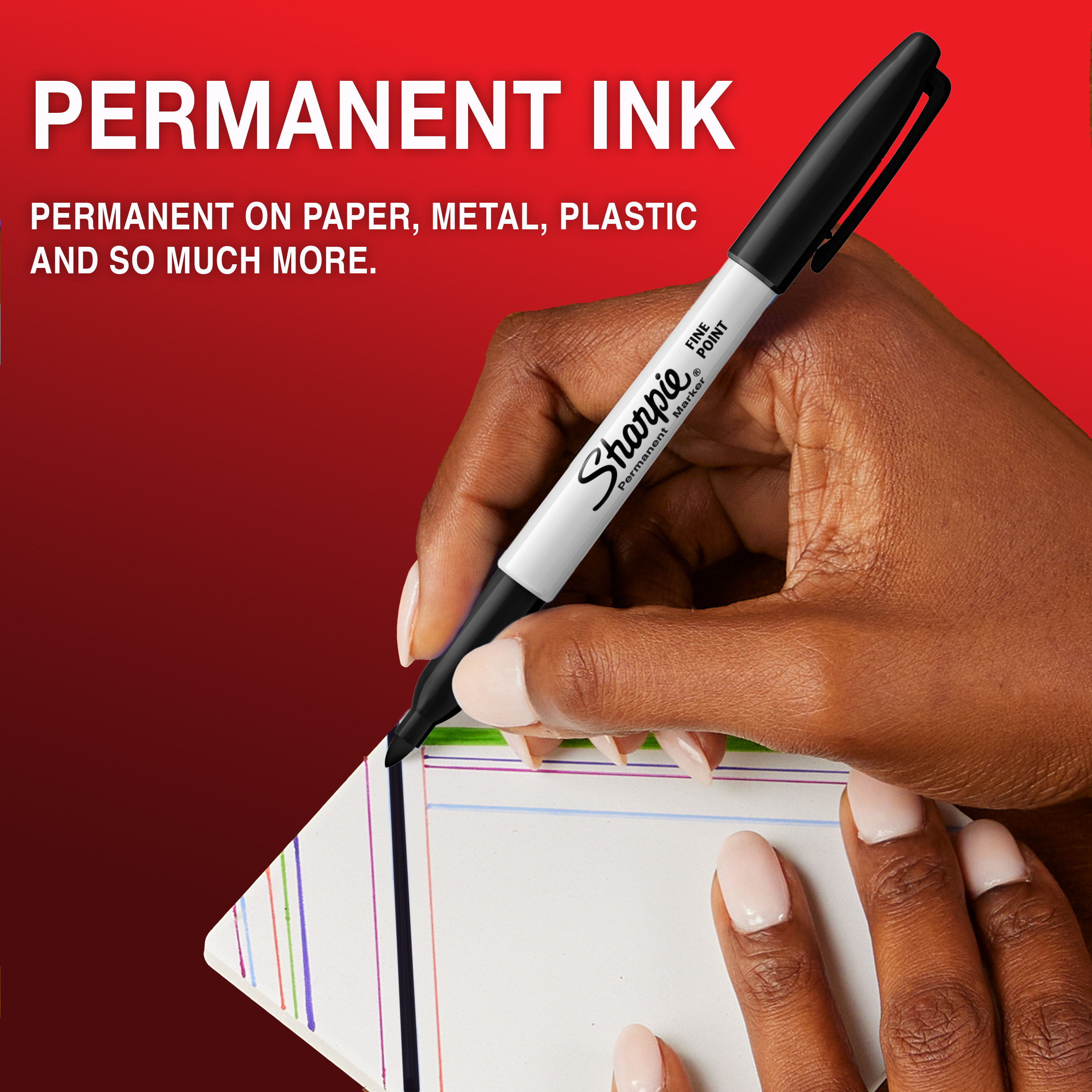 Sharpie Permanent Marker Fine Tip Blk P2