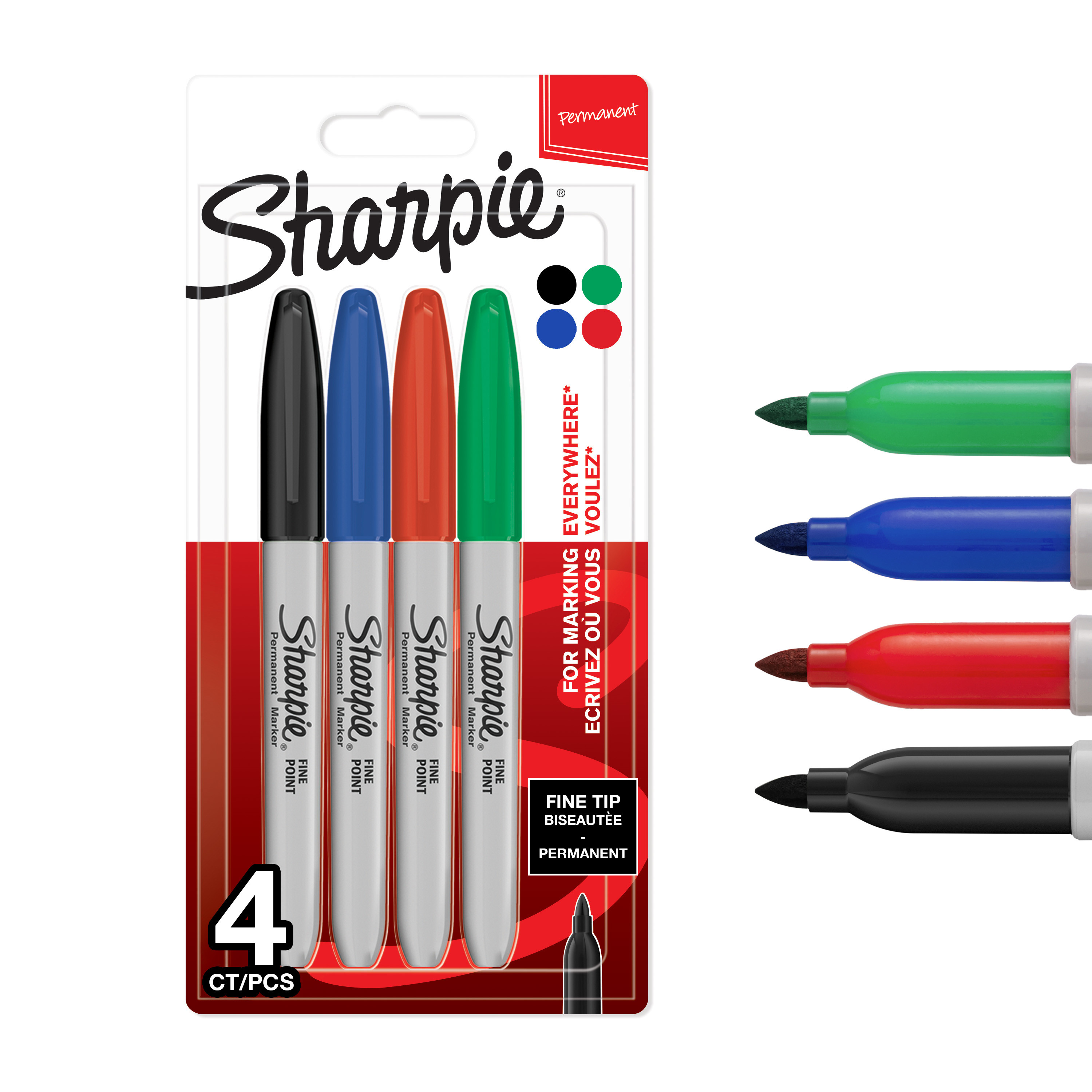 Sharpie Permanent Marker Fine Tip Ass P4