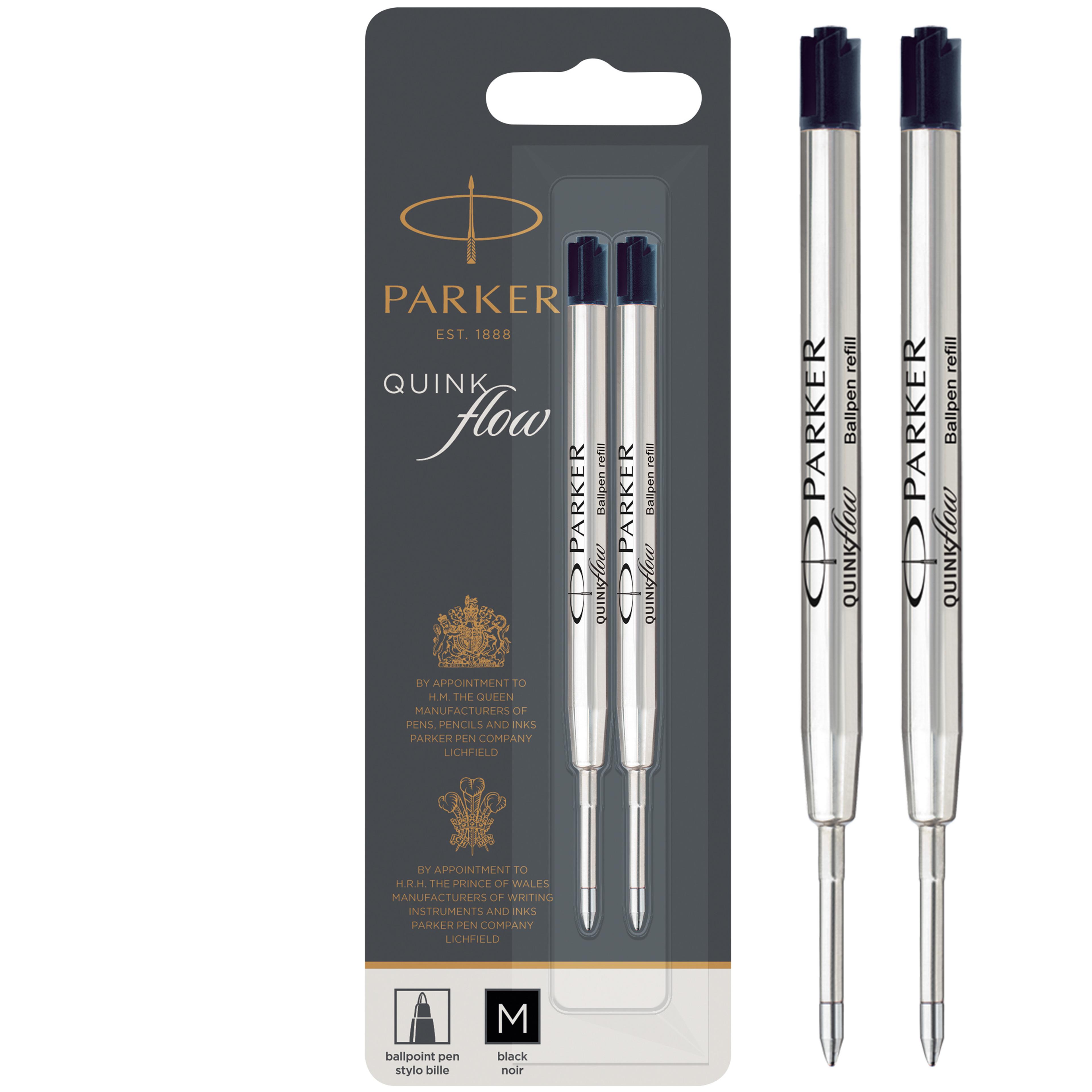 Parker Jotter Ballpoint Pen Refill - Black Ink - Pack of 2