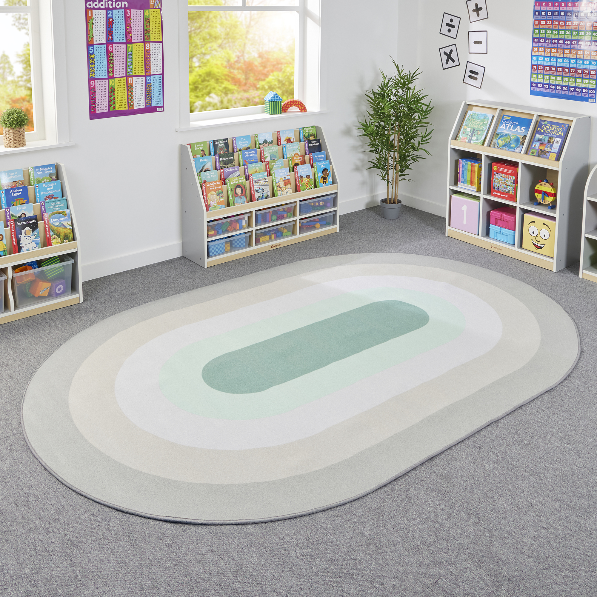 Oval Runway Scandi Rug
