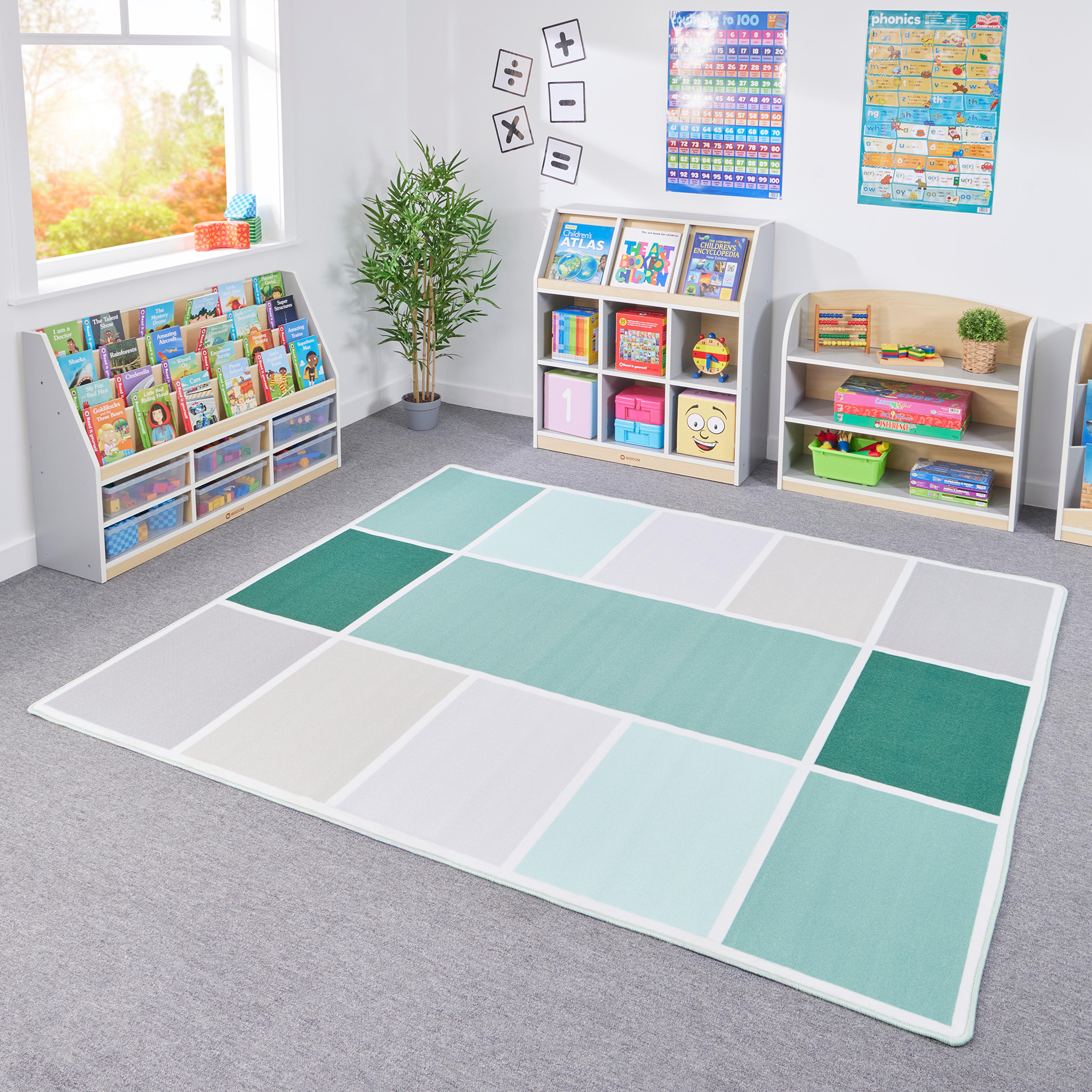 Colour Block Scandi Rectangle Rug