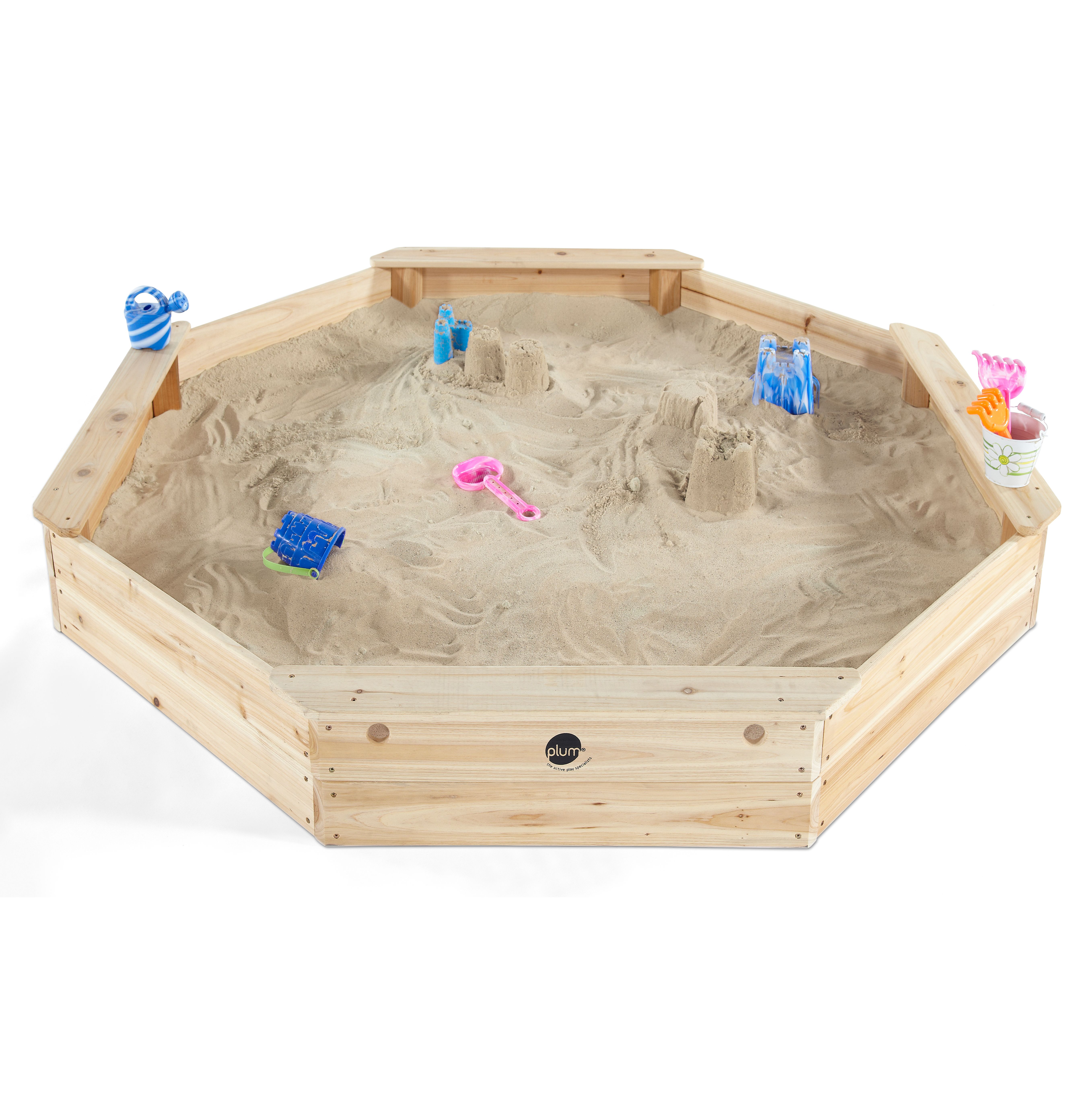 plum Giant Wooden Sandpit - Natural