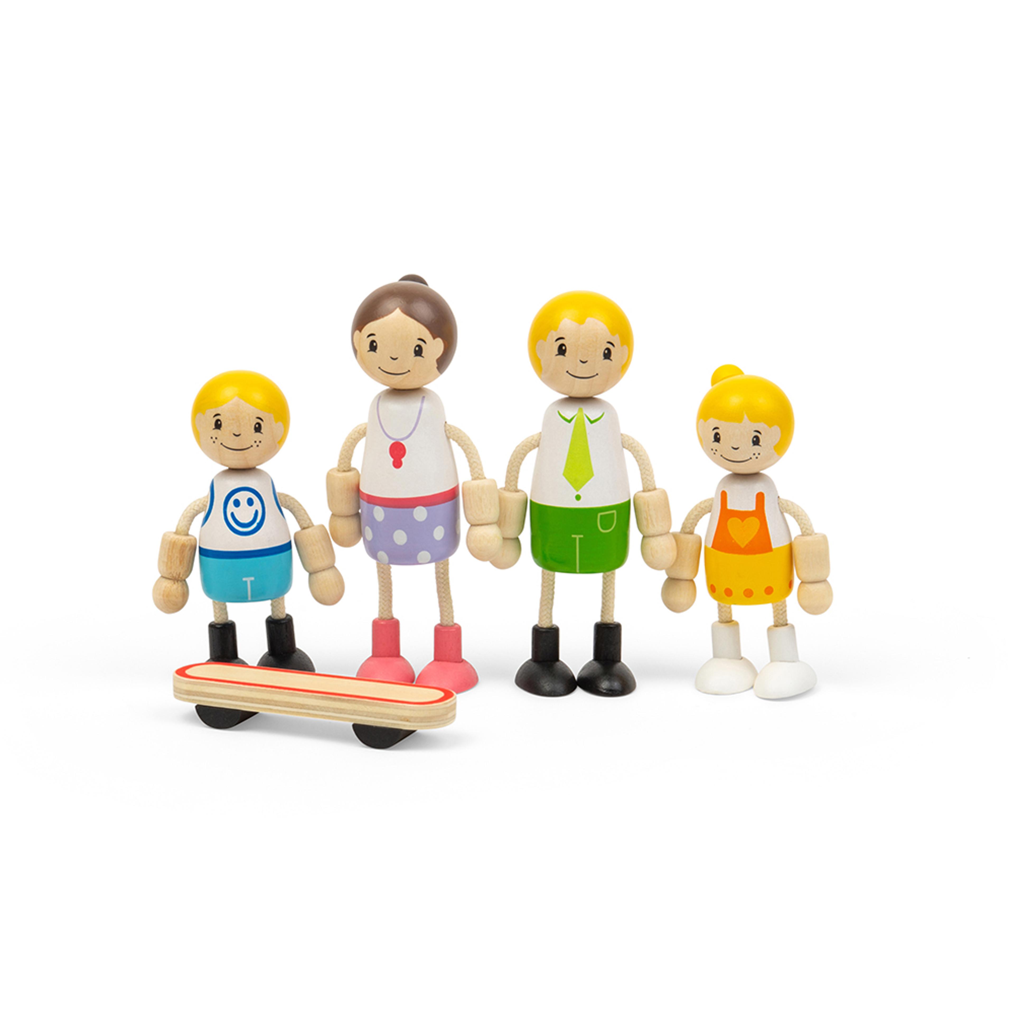 BIGJIGS Toys White Family Dolls
