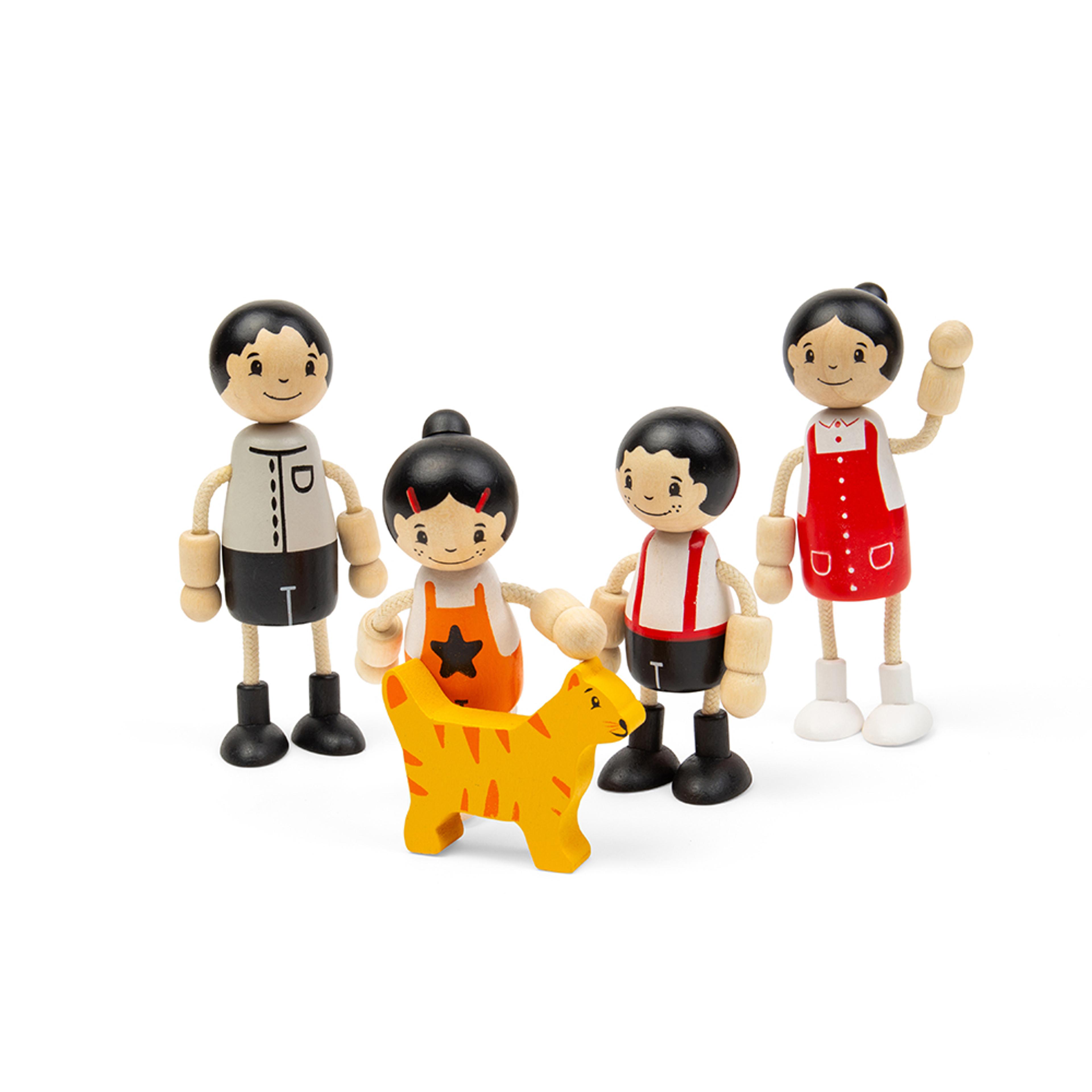 BIGJIGS Toys Eastern Asian Family Dolls