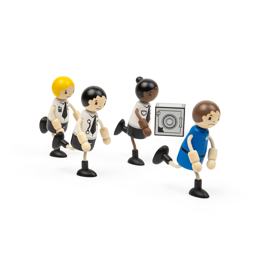 BIGJIGS Toys Police and Prisoner Dolls