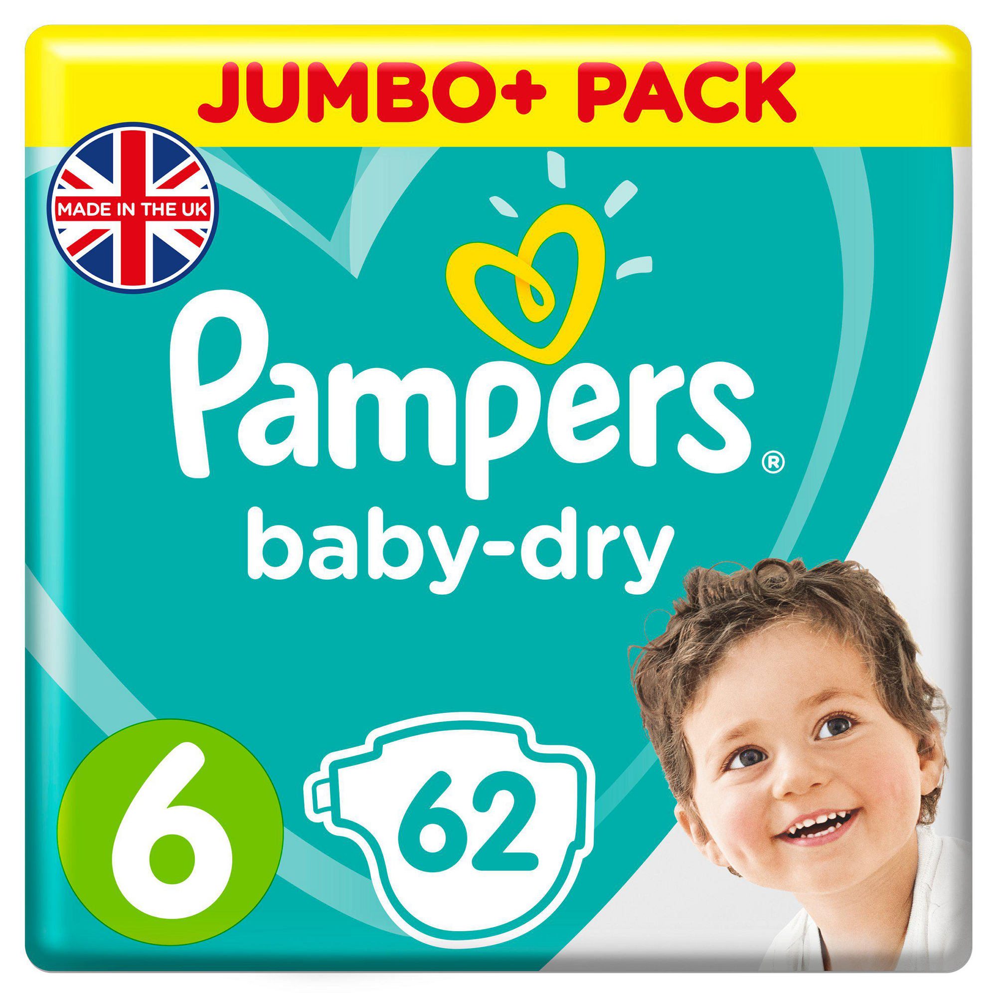 Pampers Baby Dry Size 6 Jumbo - Pk62