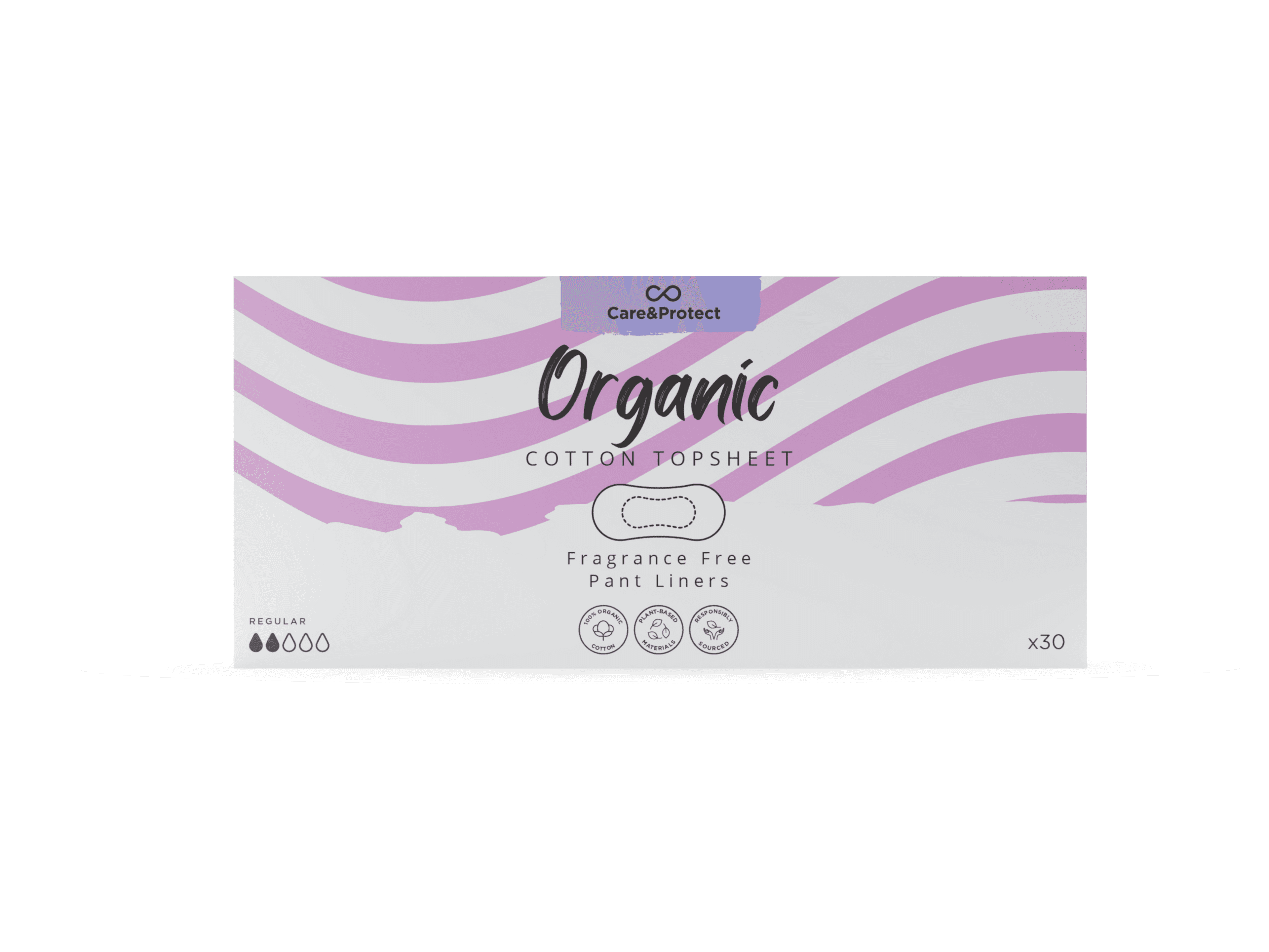 Care & Protect Organic 30 Pant Liners - Pack of 30