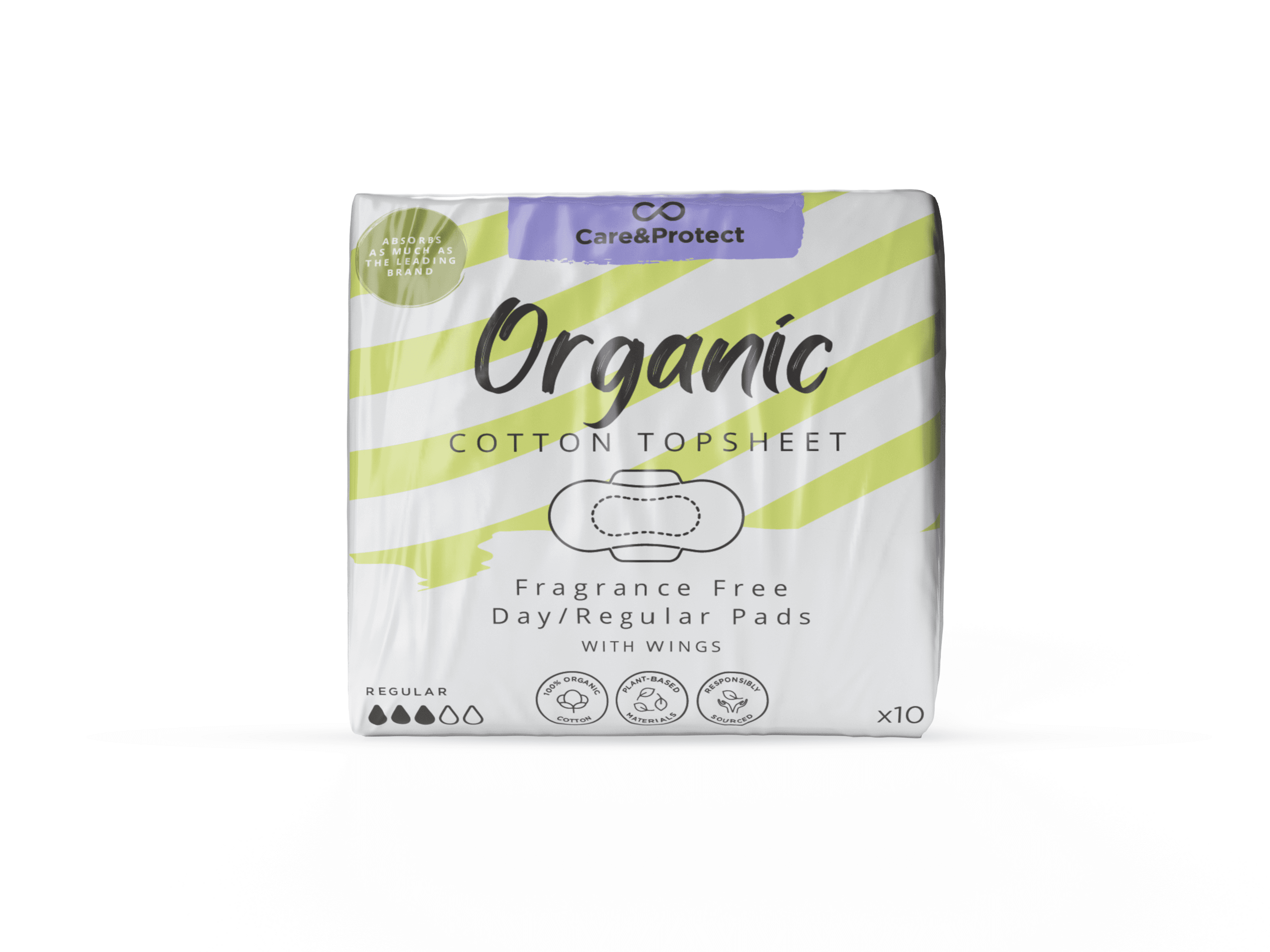 Care & Protect Organic Day Pads - Pack of 10