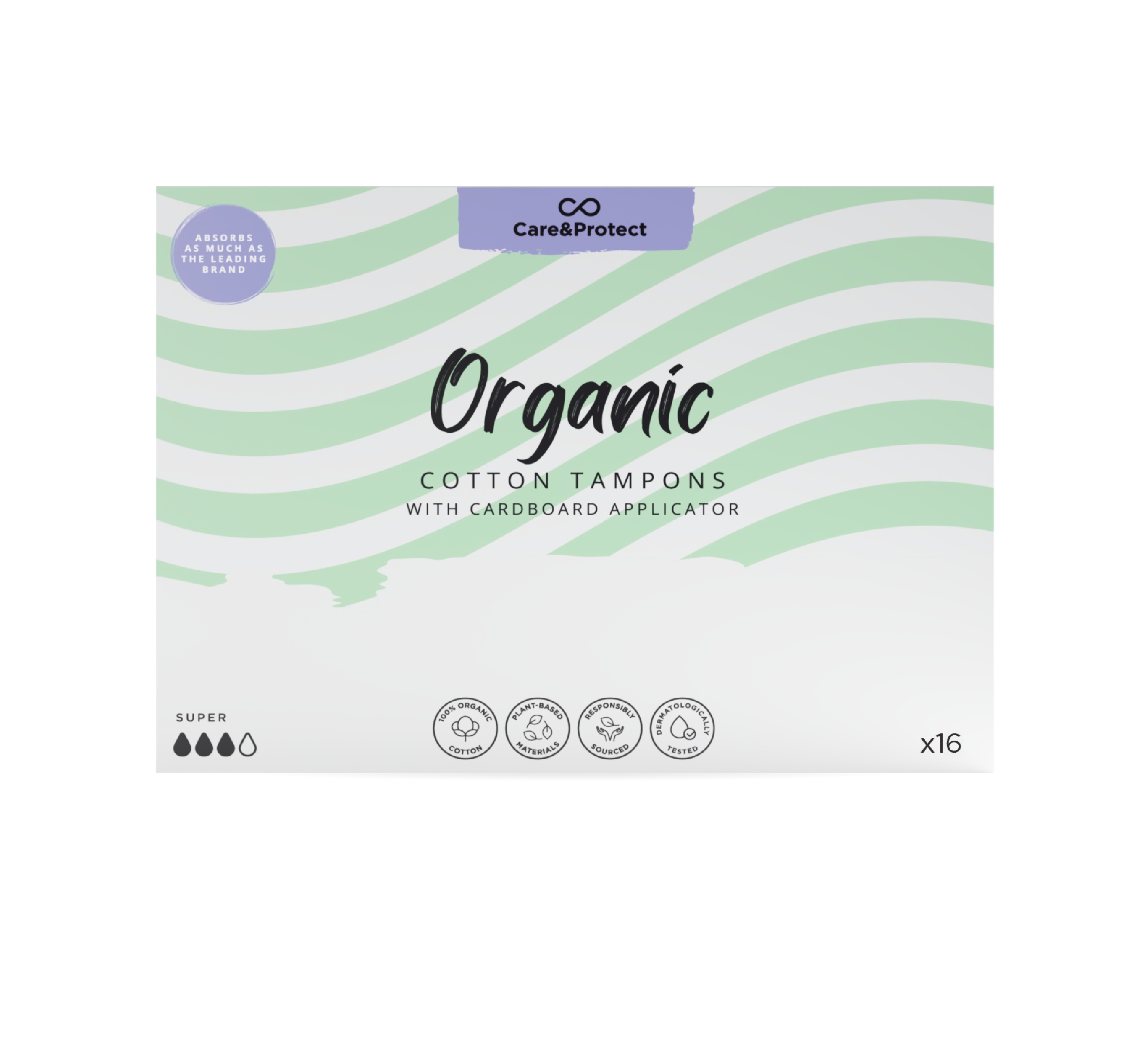 Organic Super Applicator Tampons PK16