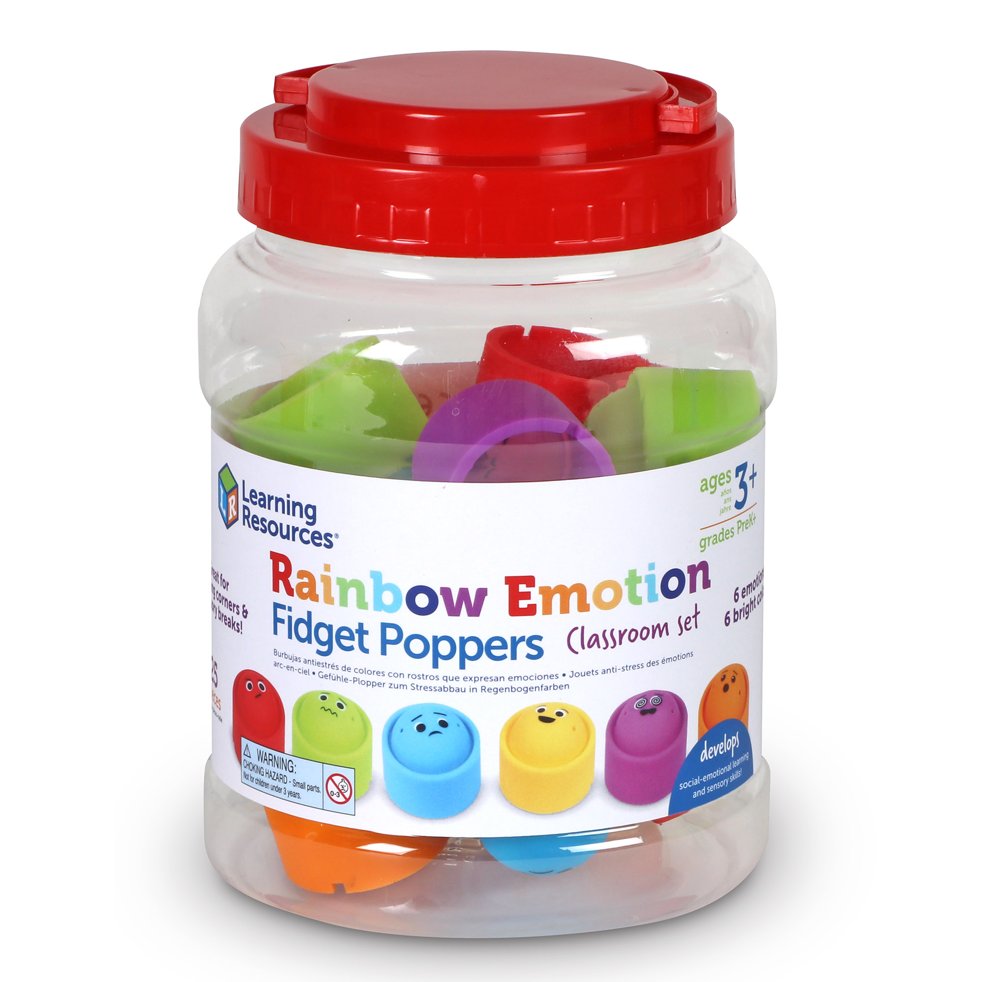 Rainbow Emotions Fidget Poppers Set24