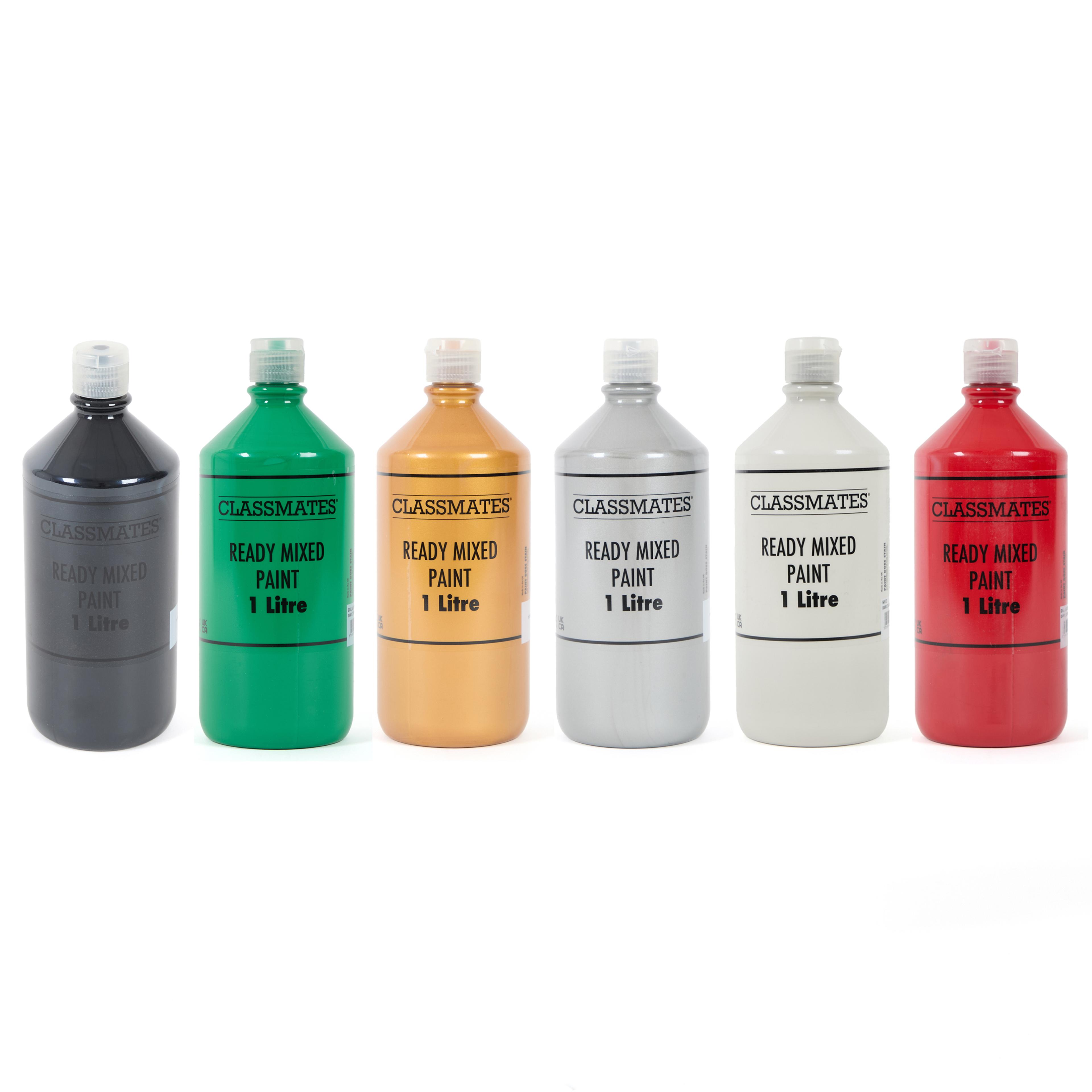 Classmates Ready Mixed Paint - 1L - Pack of 6 - Christmas