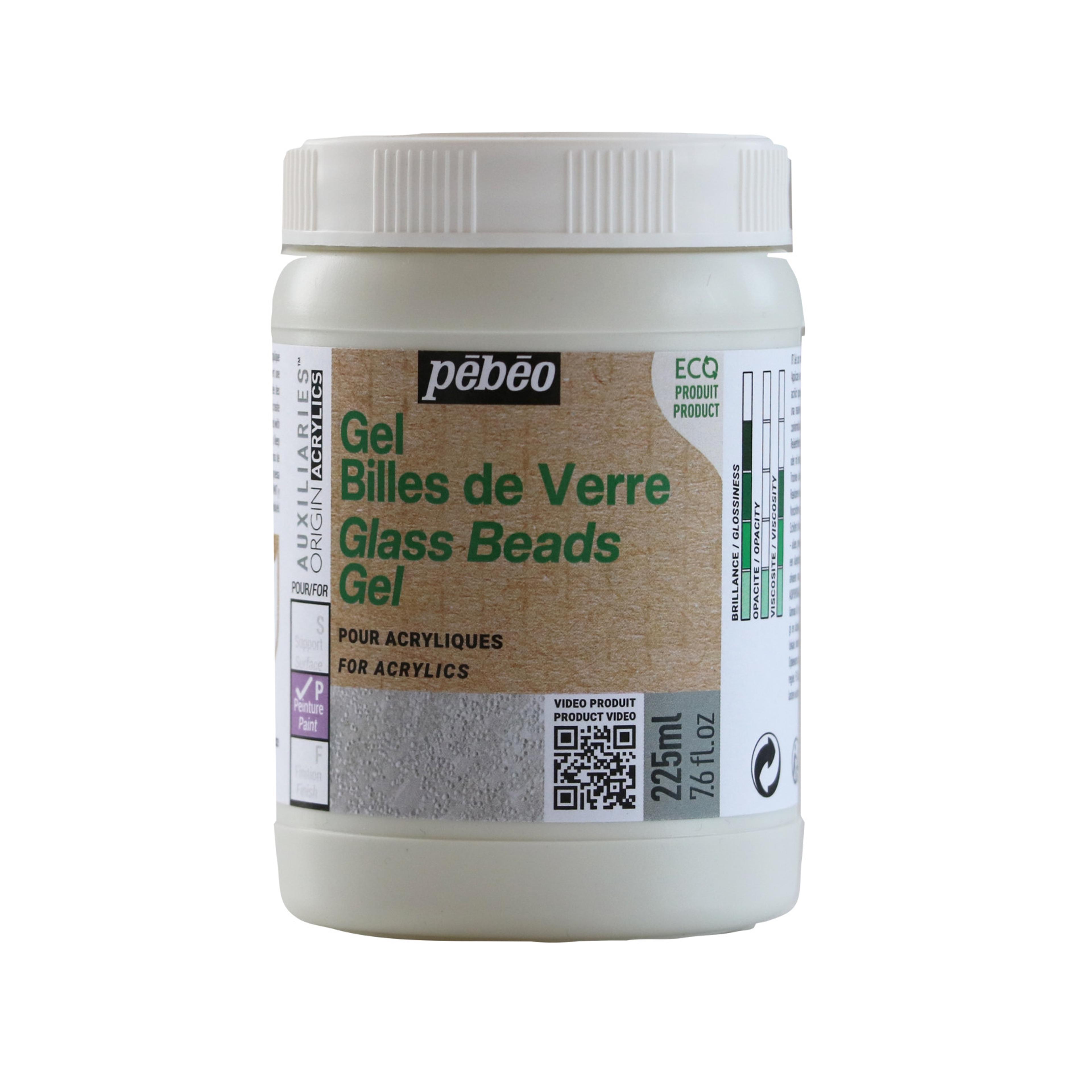 Pebeo Origin Acrylics Glass Beads Mortar - 225ml - Clear