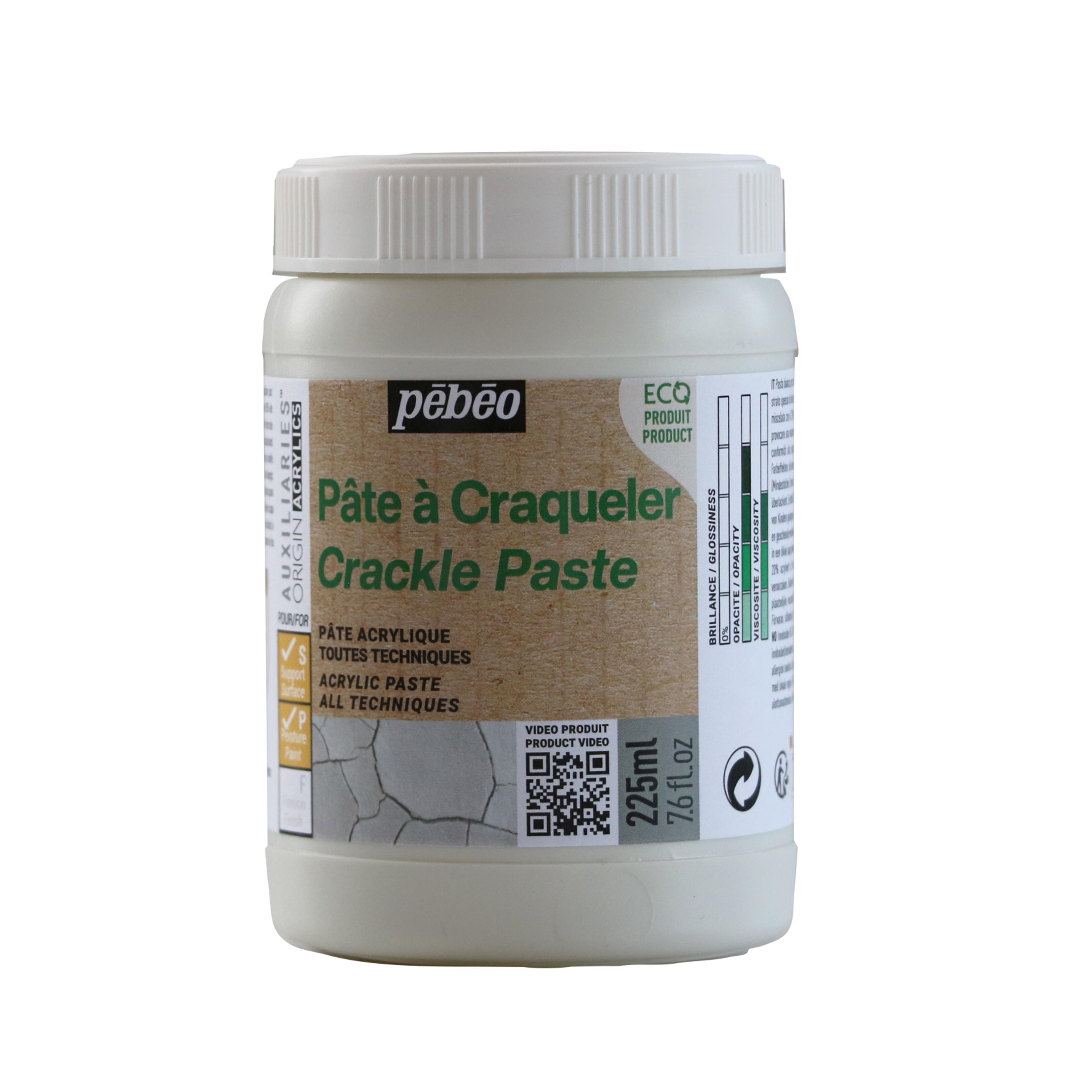 Pebeo Origin Acrylics Crackle Paste - 225ml - White