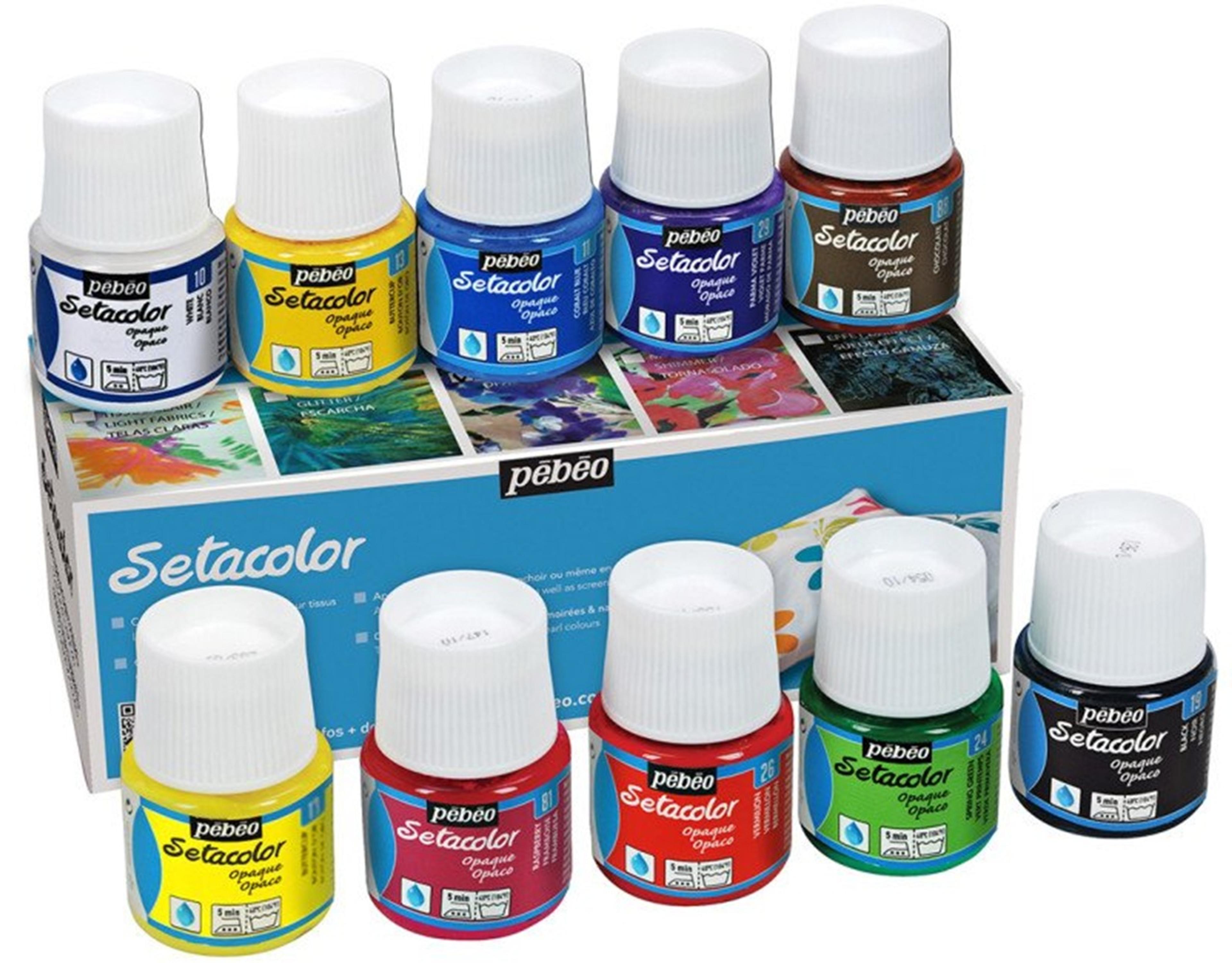 Pebeo Setacolor Opaque - 10 x 45ml - Assorted