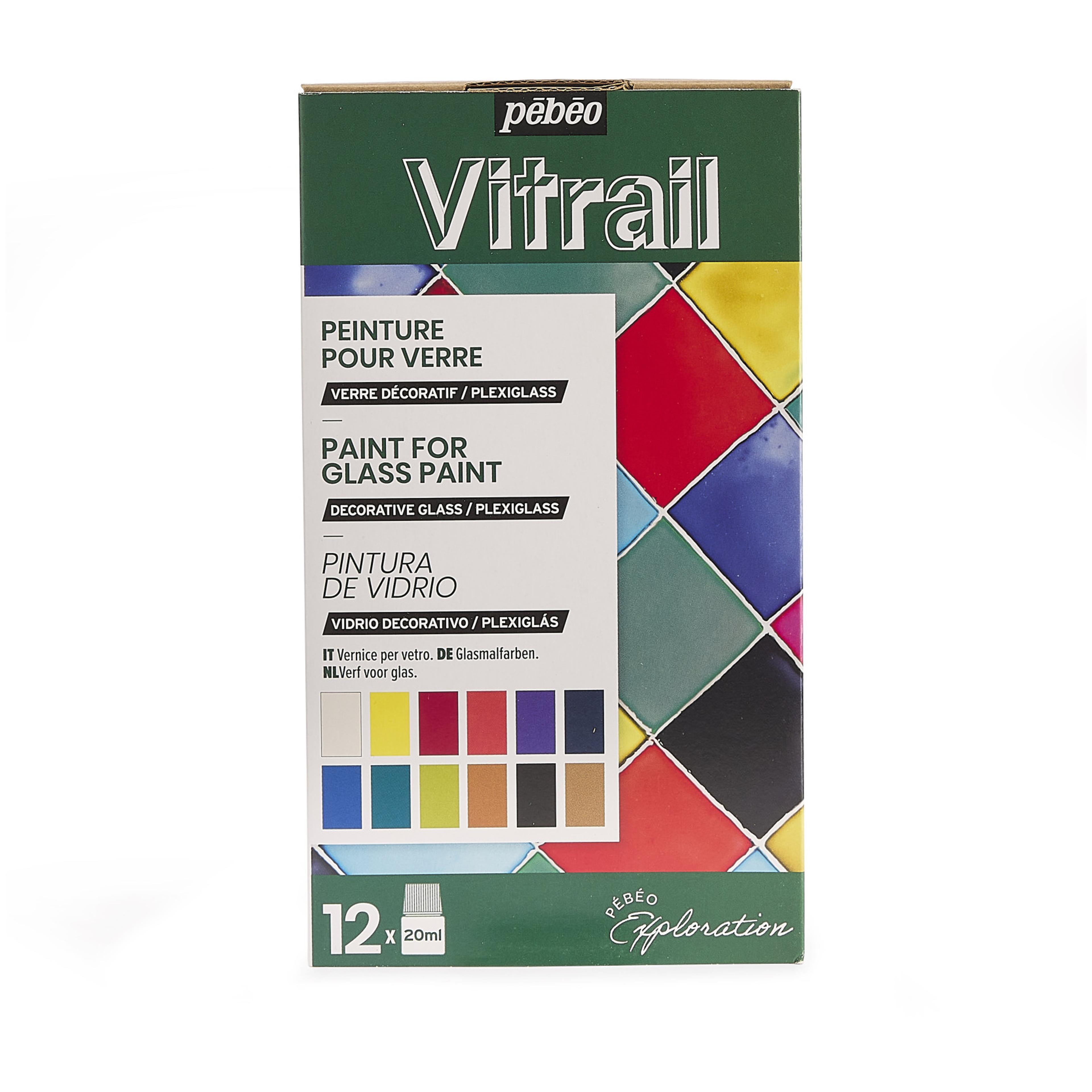 Pebeo Vitrail Explorer Set - 12 x 20ml - Assorted