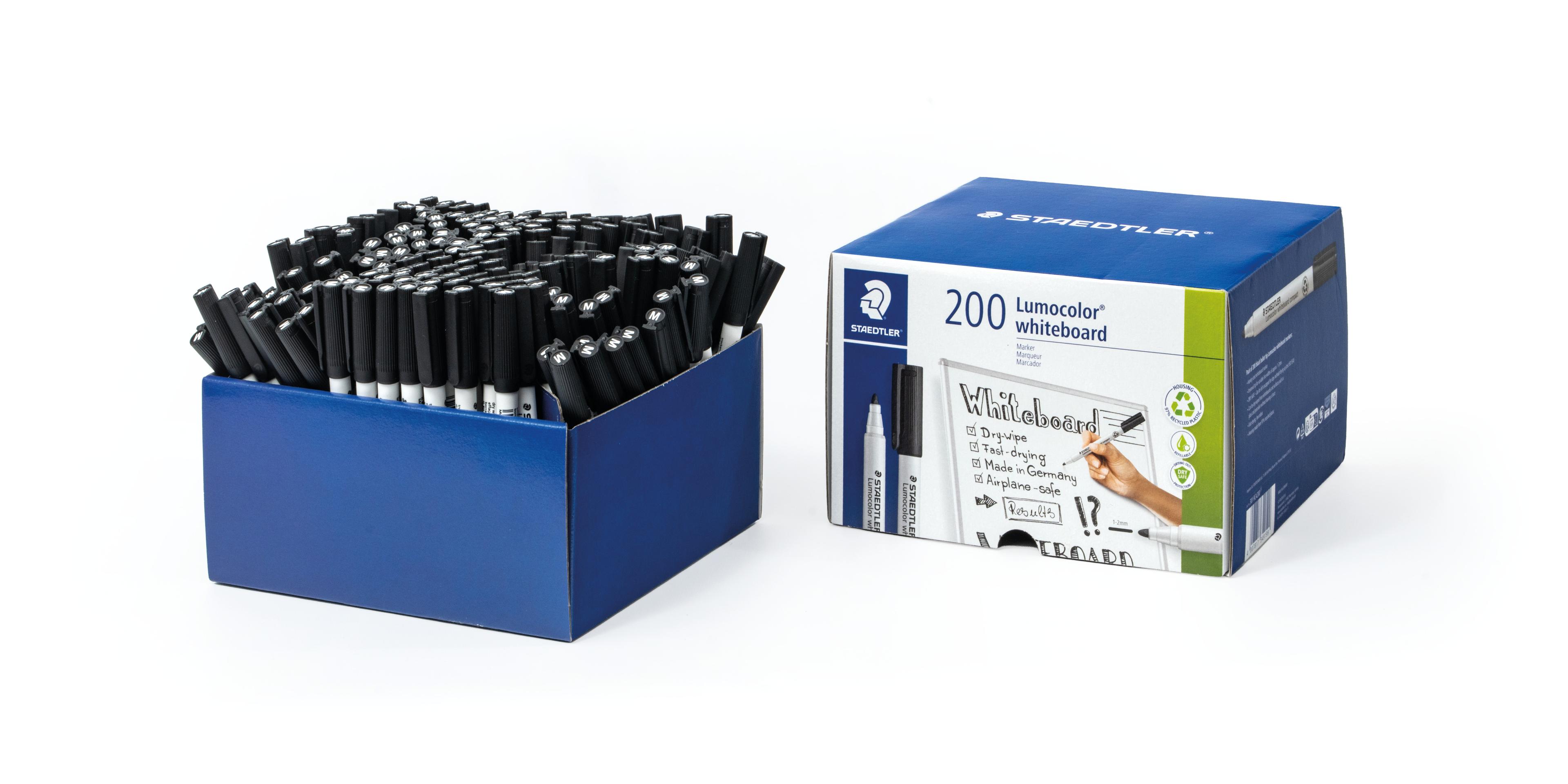 STAEDTLER Lumocolor® Whiteboard Pen 301 - Black - Classpack of 200