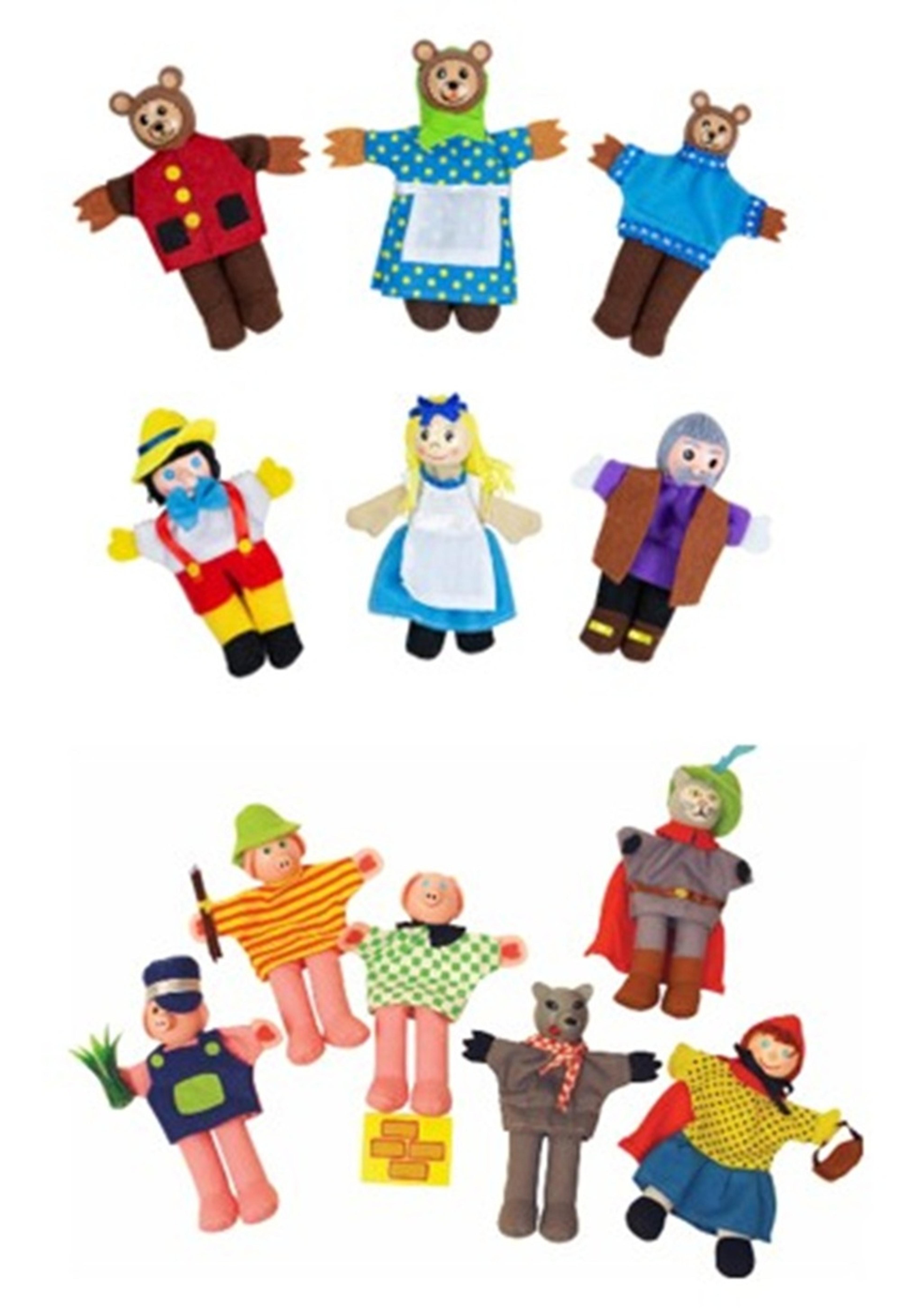 BIGJIGS Toys Storytime Finger Puppets Set