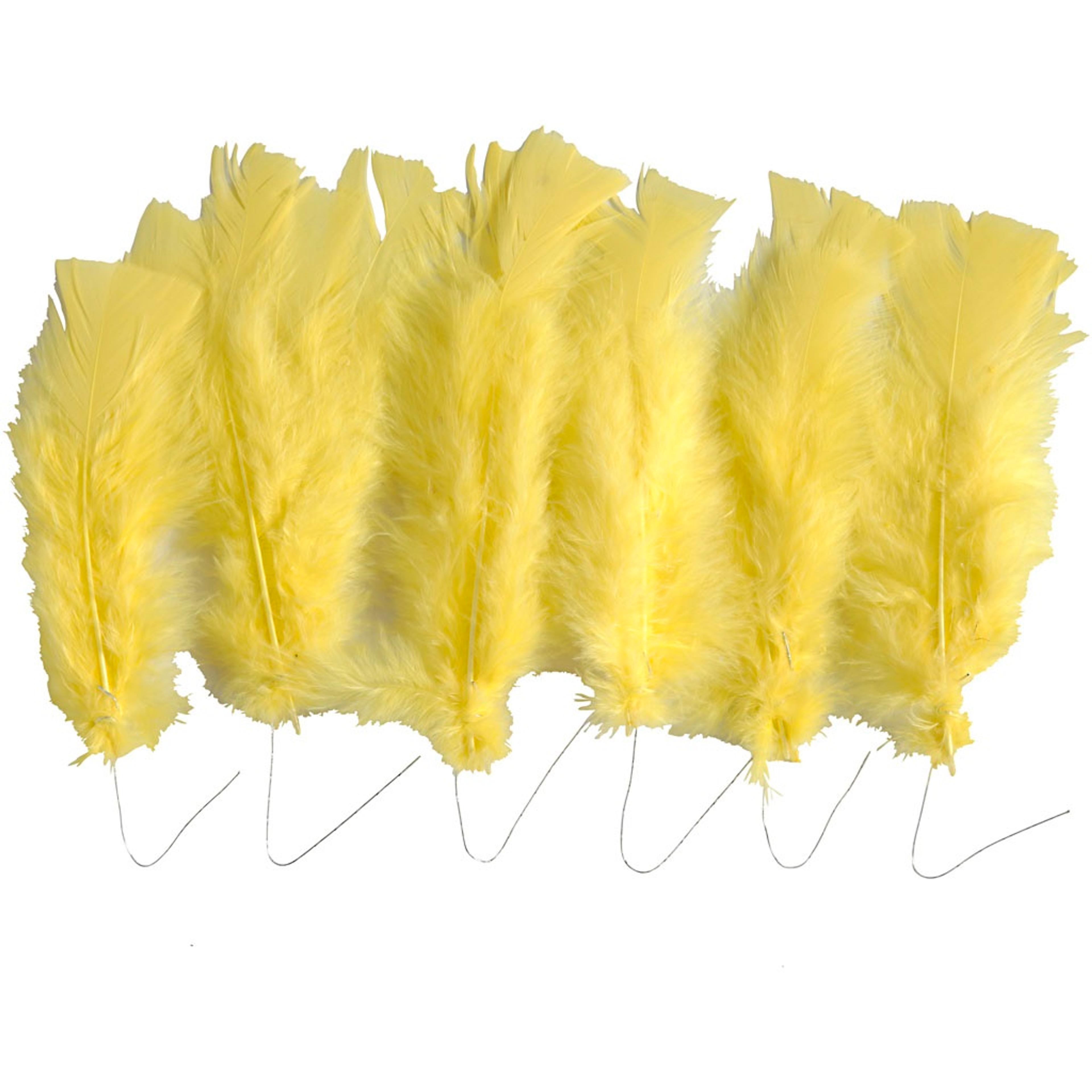 Yellow Feathers - 11-17cm - Pack of 18