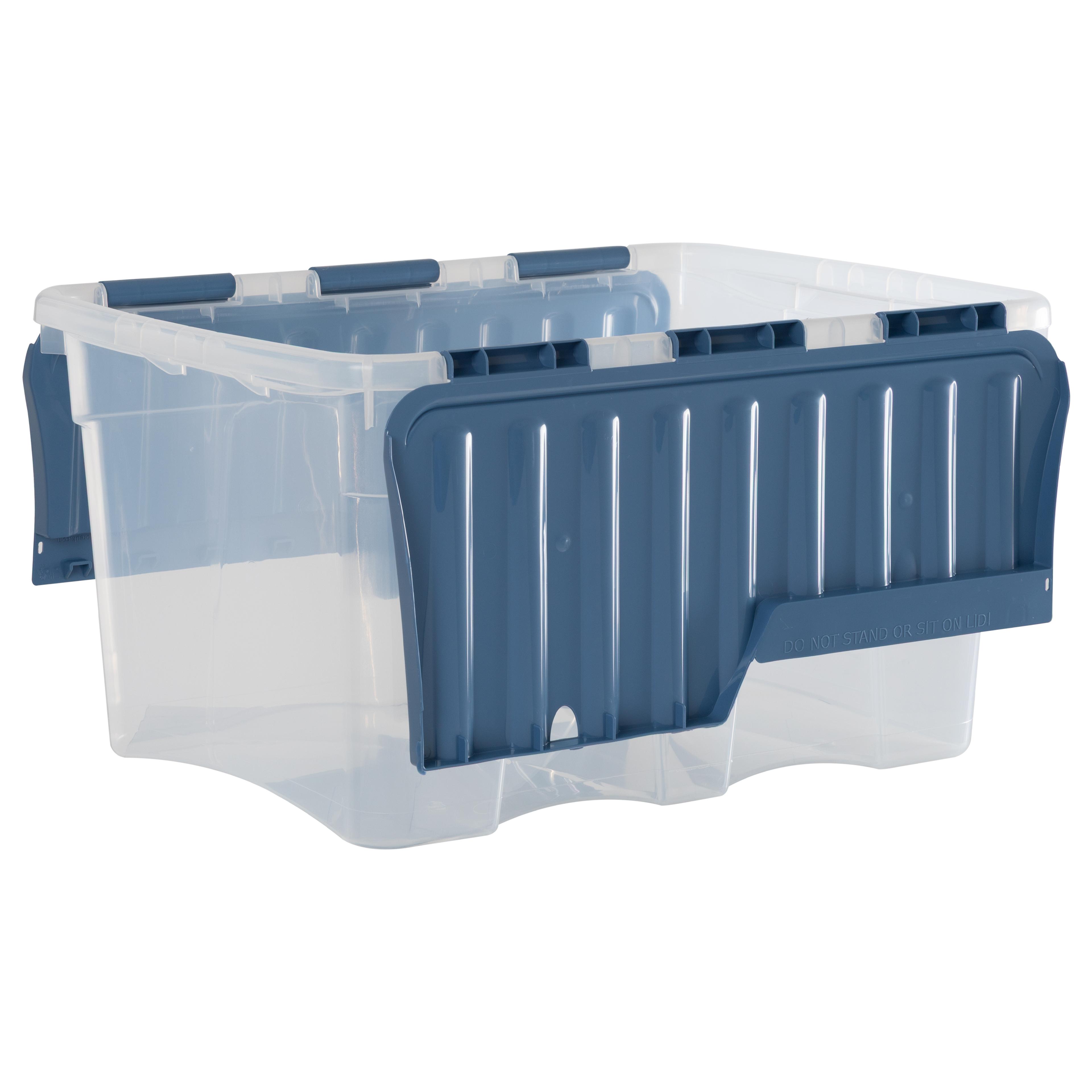 Wham Croc 54L Box & Lid Clear/Elemental Blue