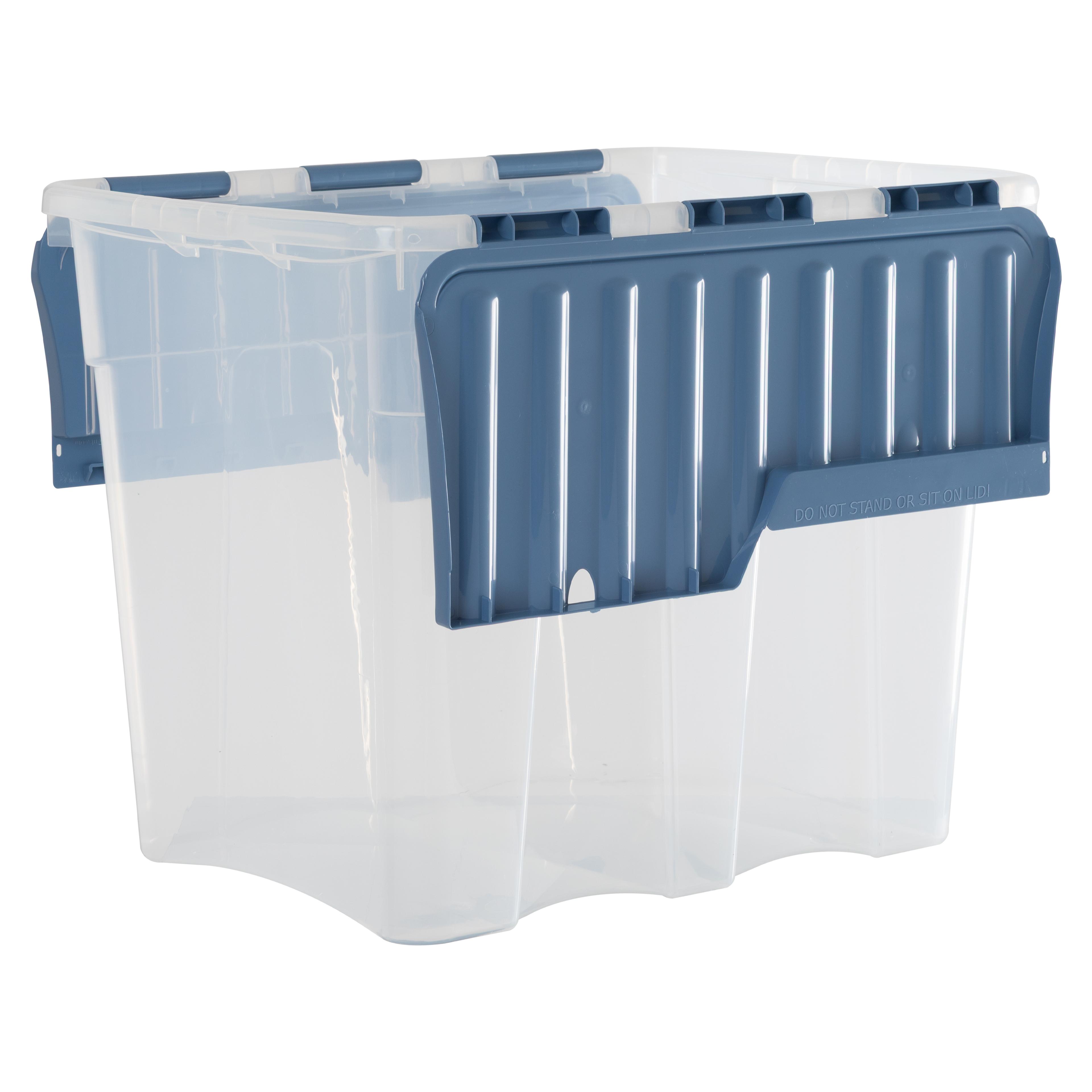 Wham Croc 80L Box & Lid Clear/Elemental Blue