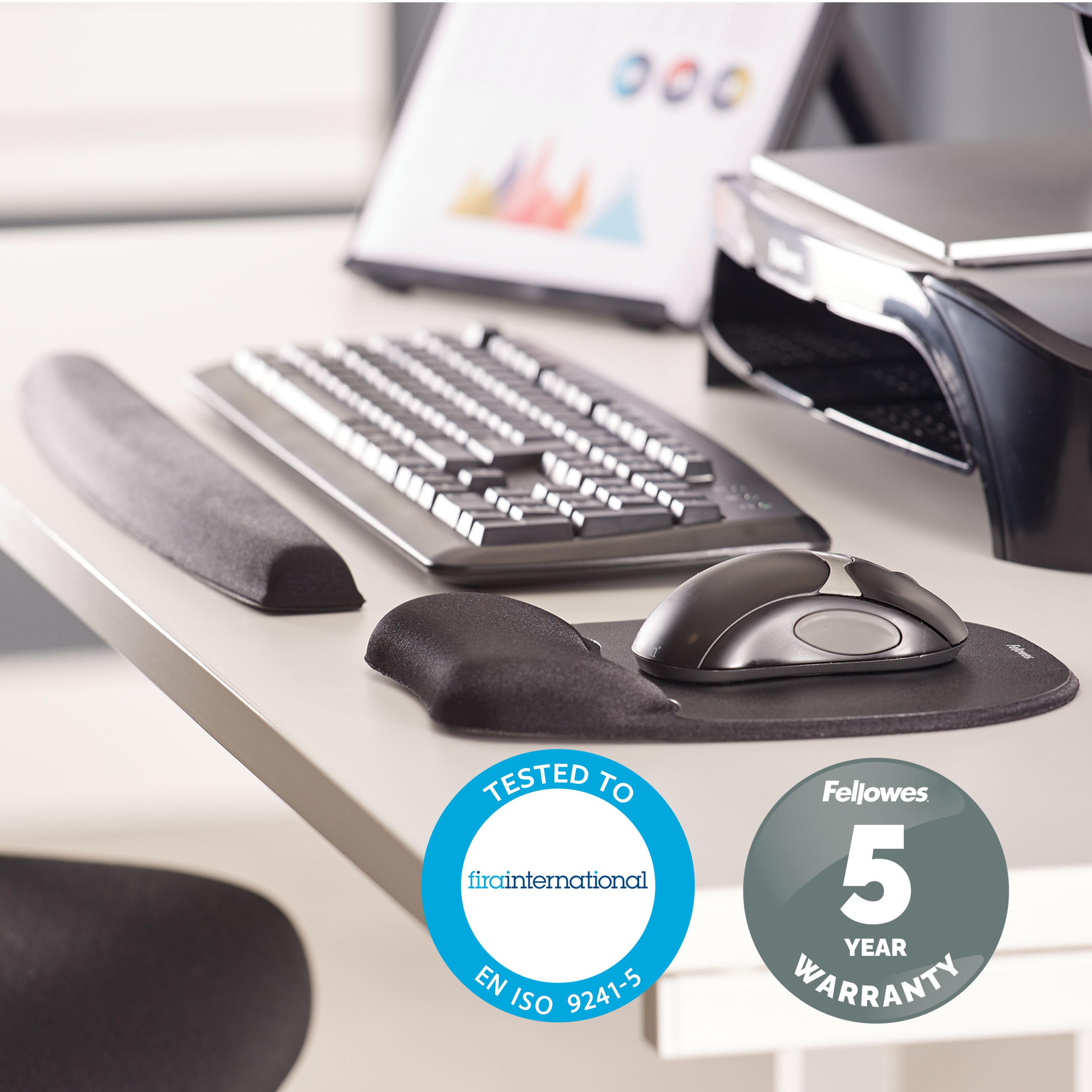 Fellowes Memory Foam Keyboard Wrist Support - Black