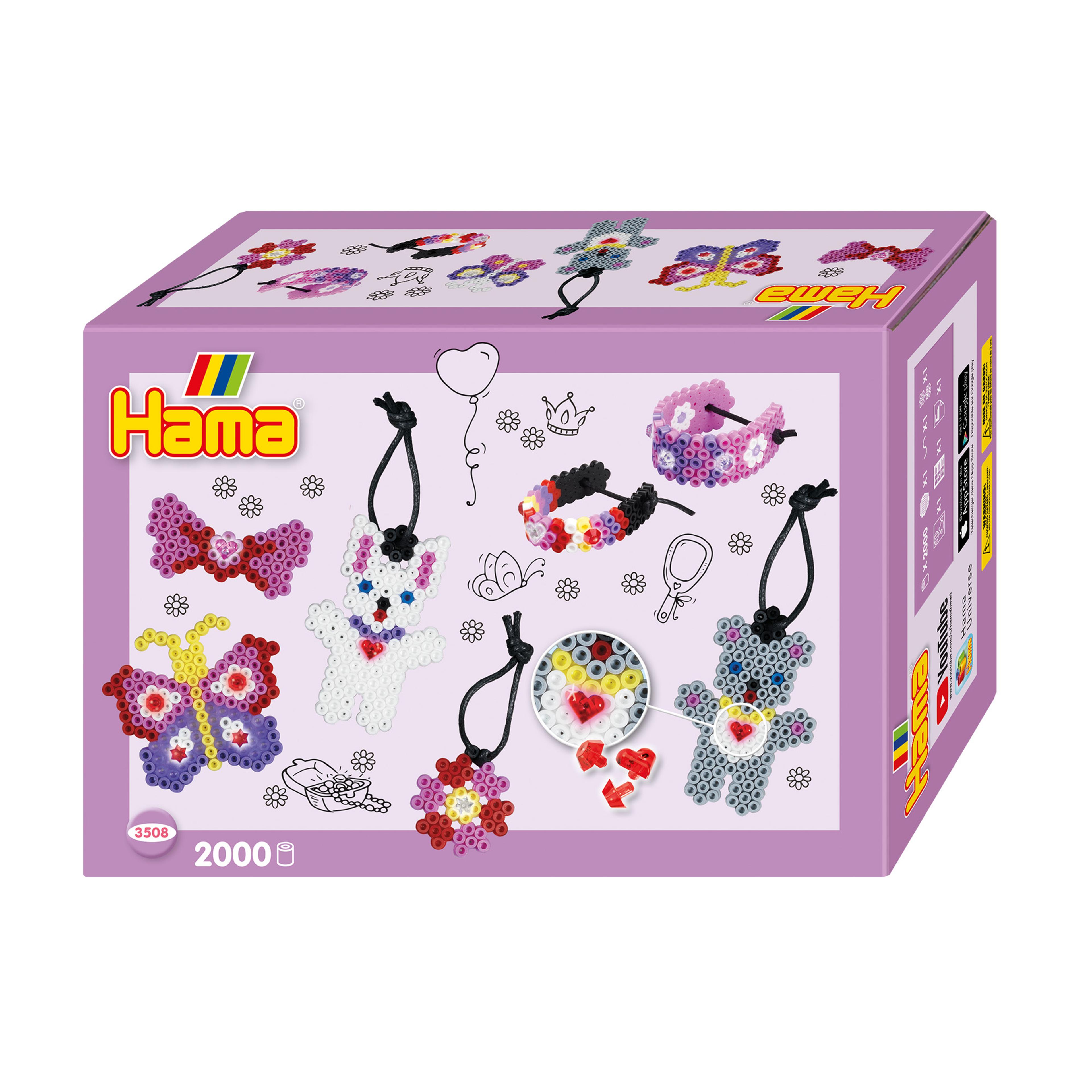 Hama Small World Accessories - 2,000 Beads & 2 Pegboards Set