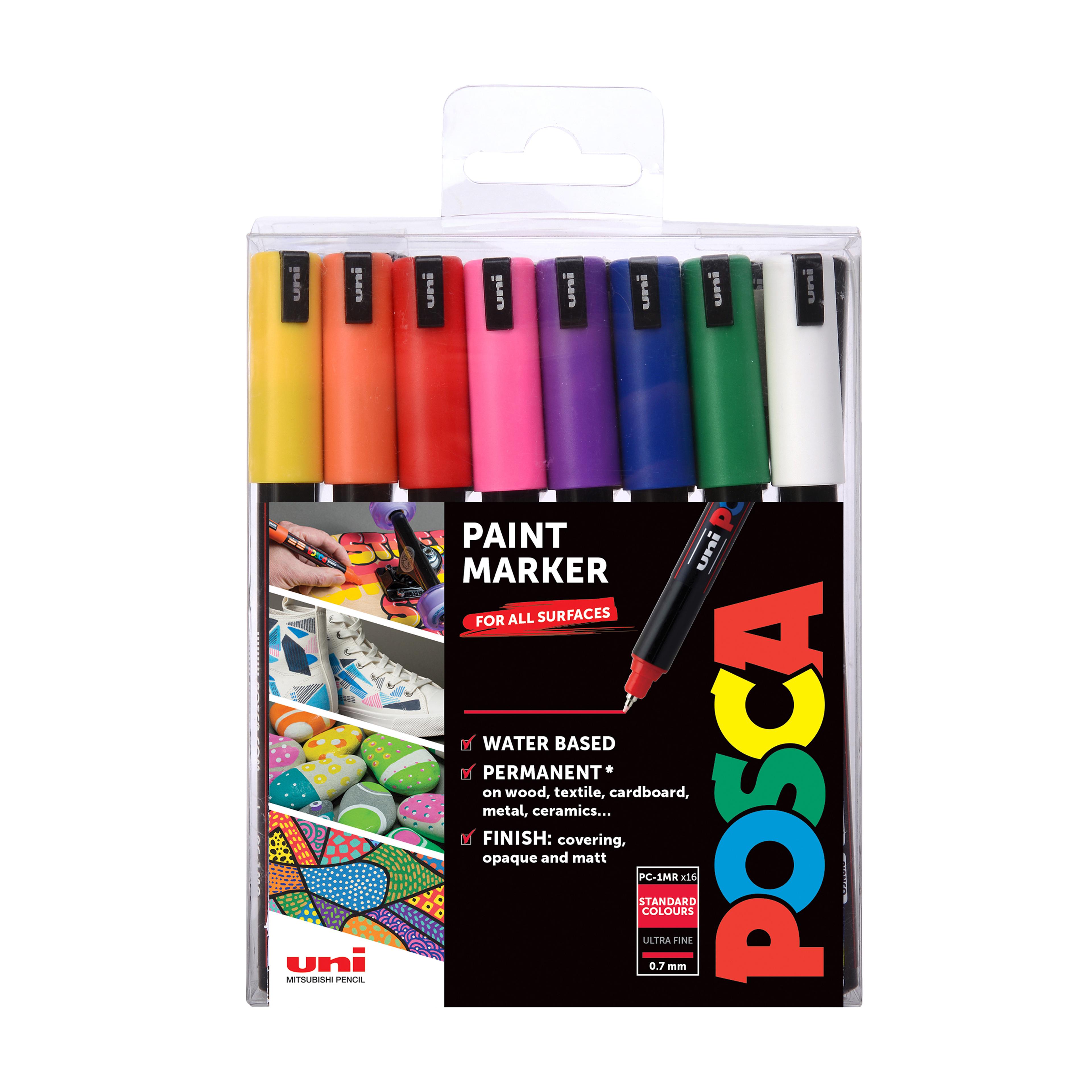 POSCA Paint Markers - PC-1MR - Assorted - Pack of 16