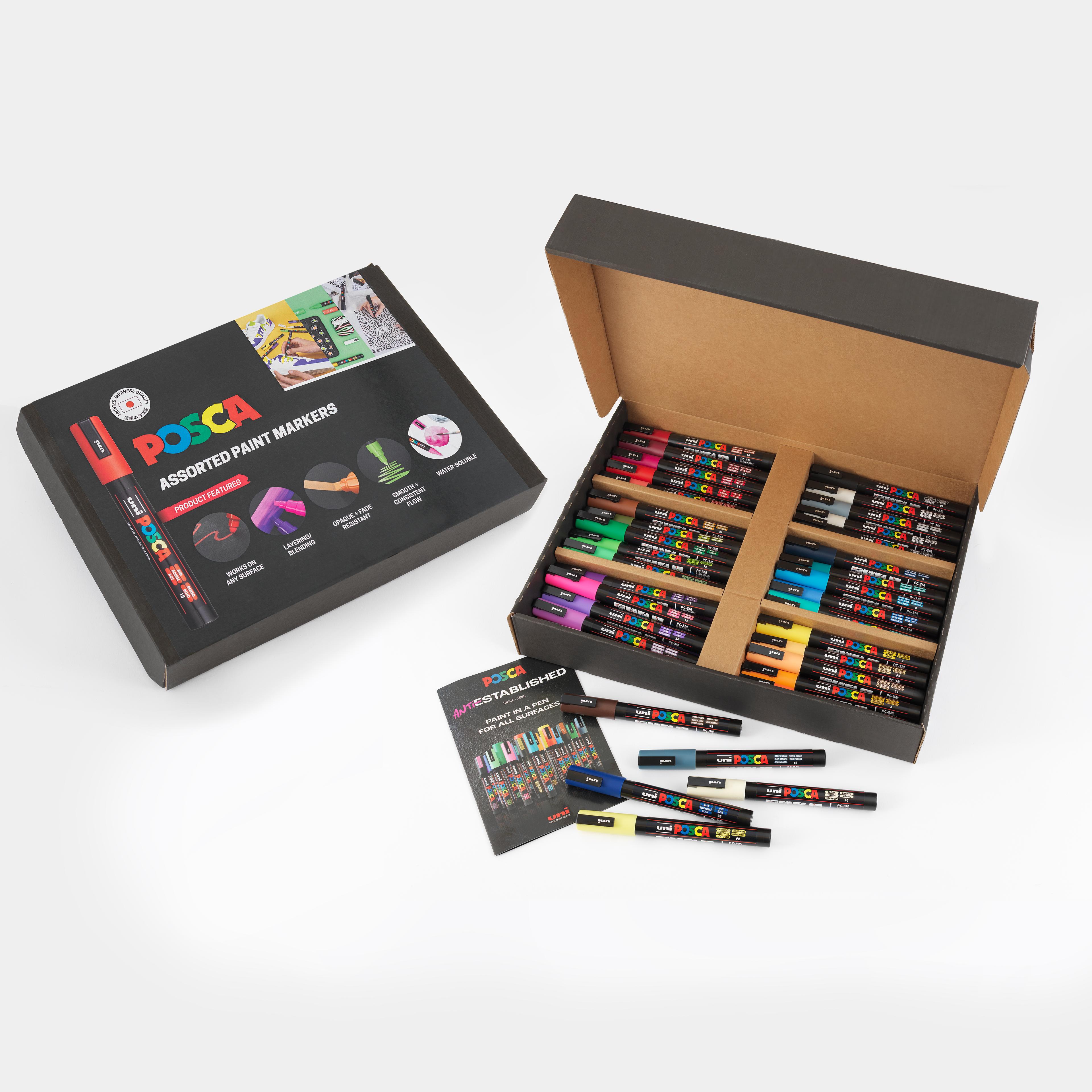 POSCA Paint Markers Classpack - PC-3M - Assorted - Pack of 72