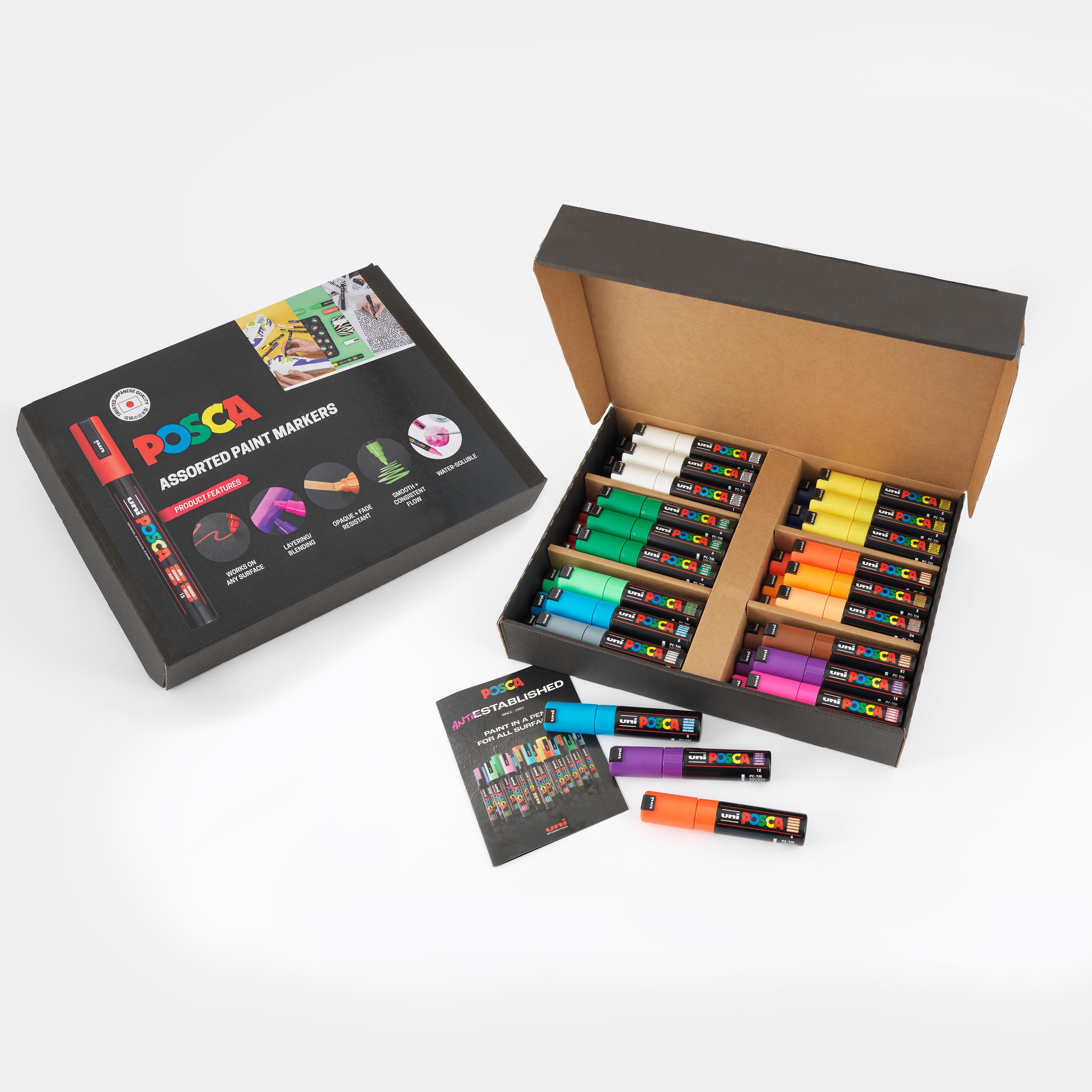 POSCA Paint Markers Classpack - PC-7M - Assorted - Pack of 36