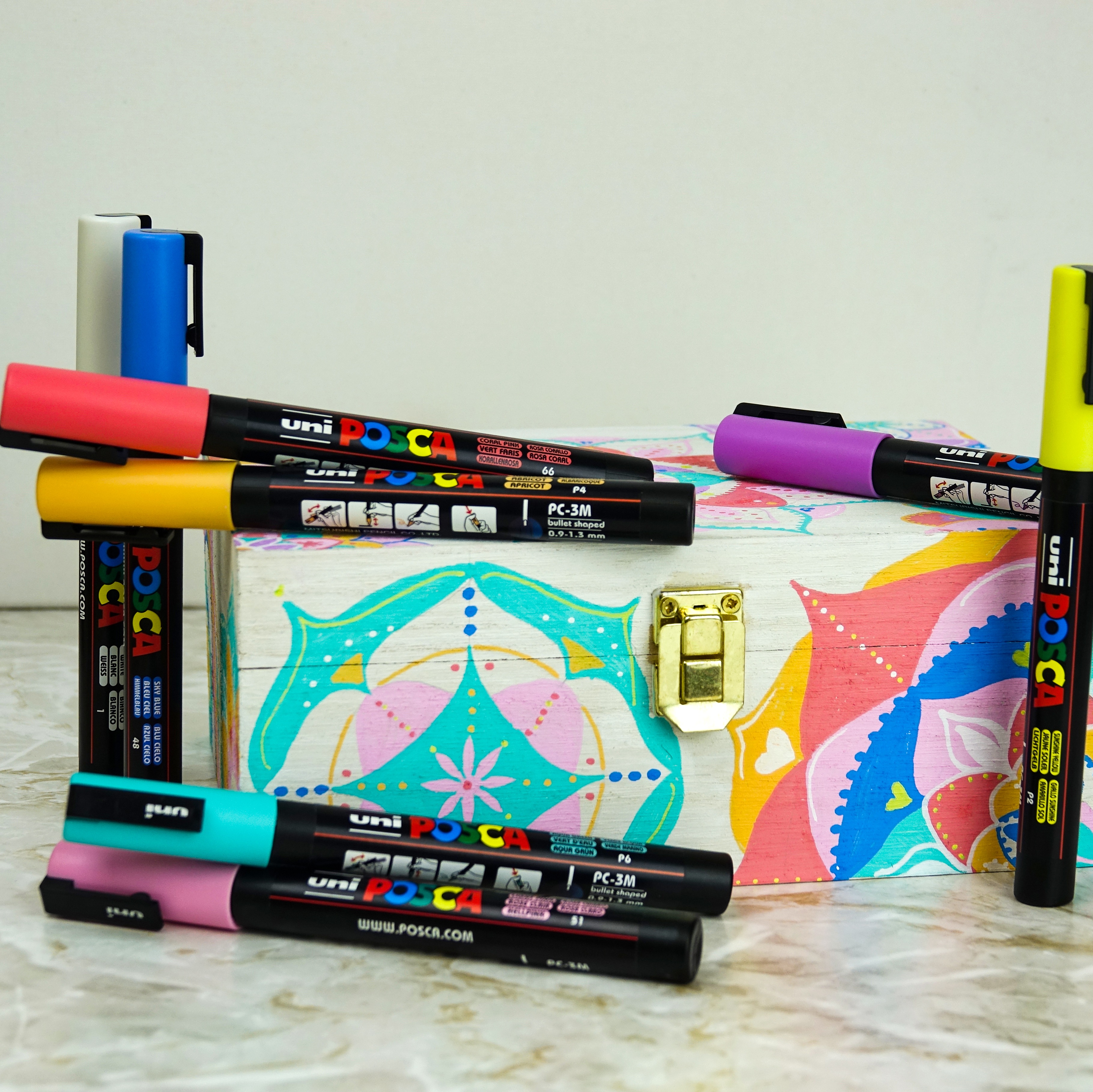 POSCA Pnt Mrk PC-3MPC5M Brght Lght Pk24