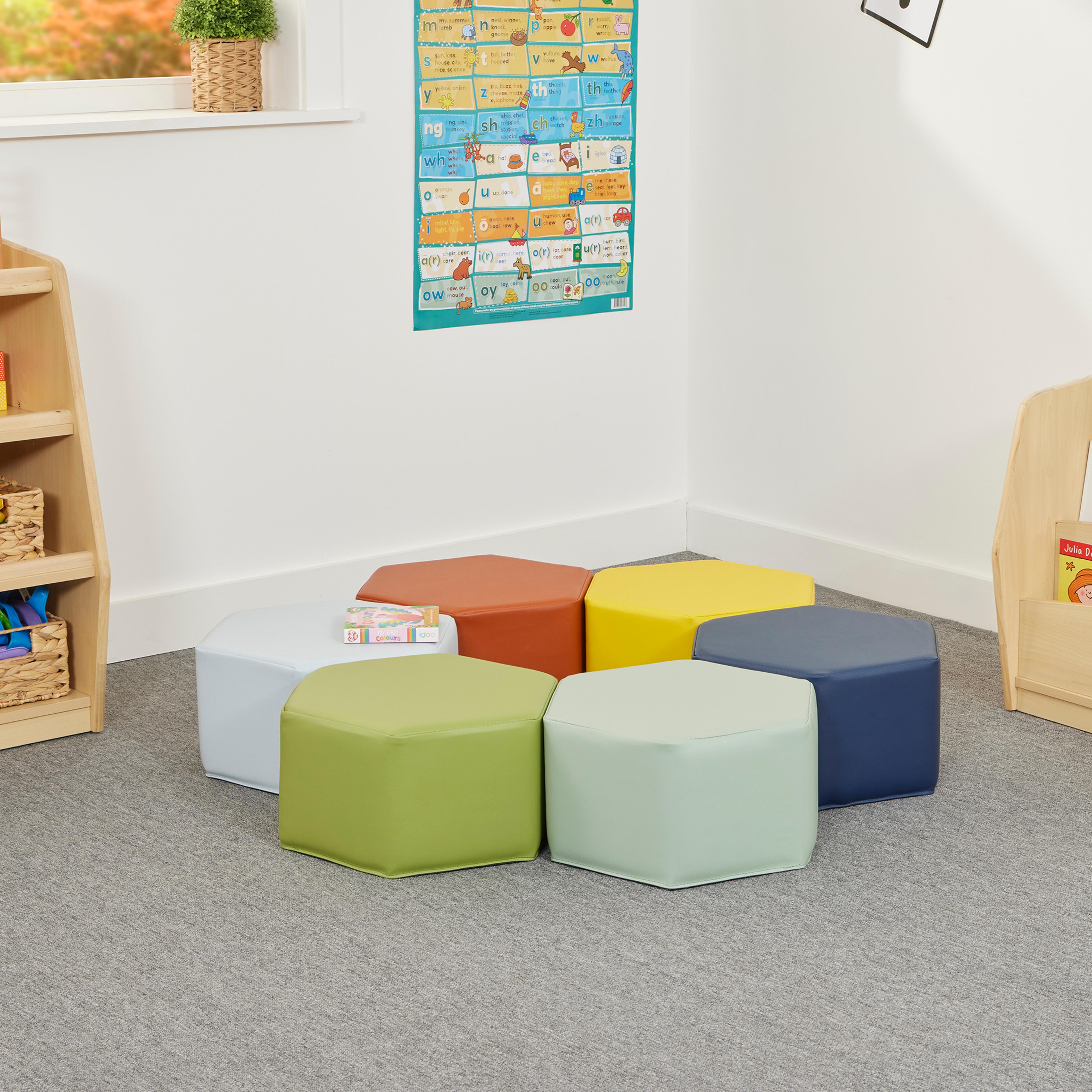 Wisdom Hexagonal Modular  Soft Seating - Large Set