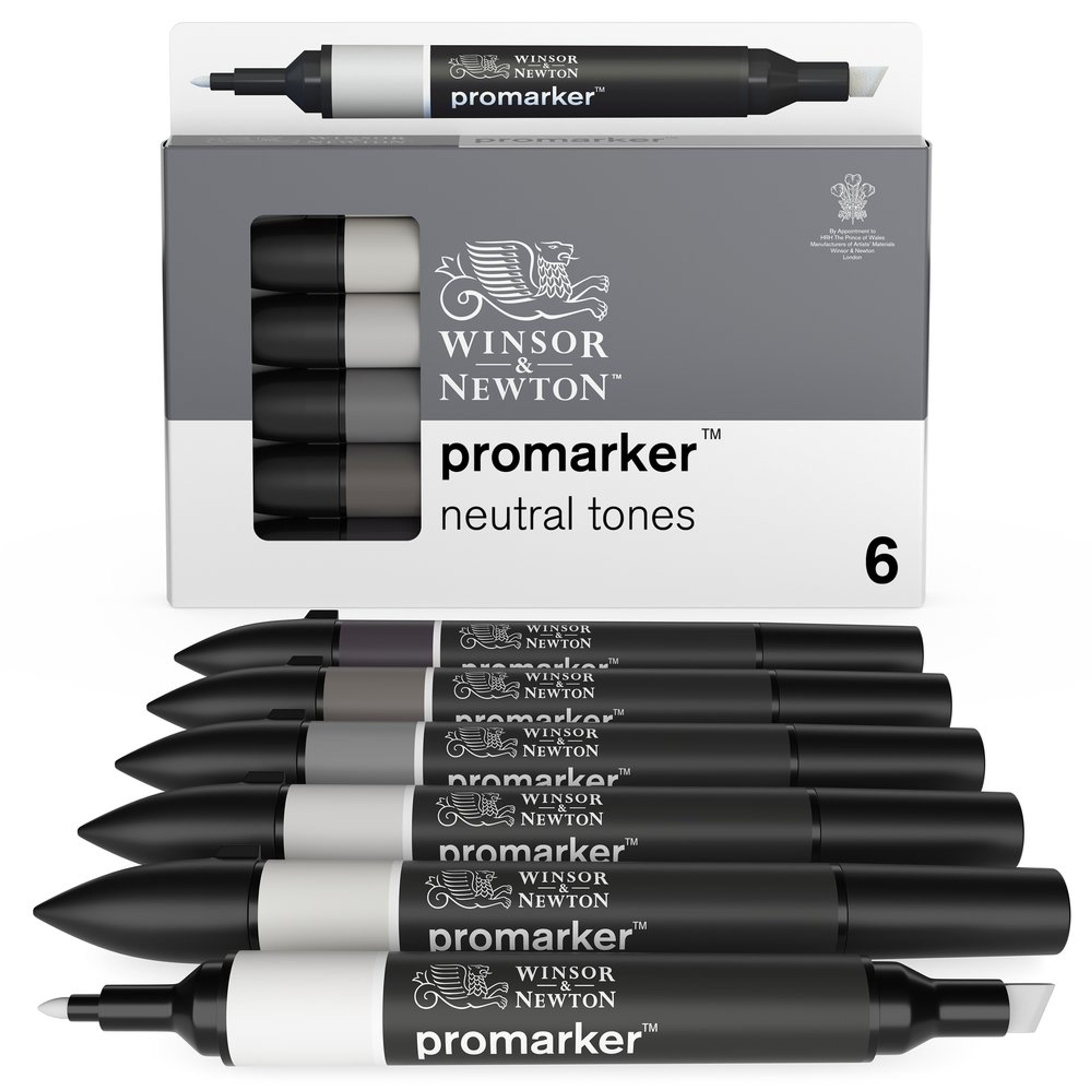 Winsor & Newton Promarker - Neutral Tones - Pack of 6