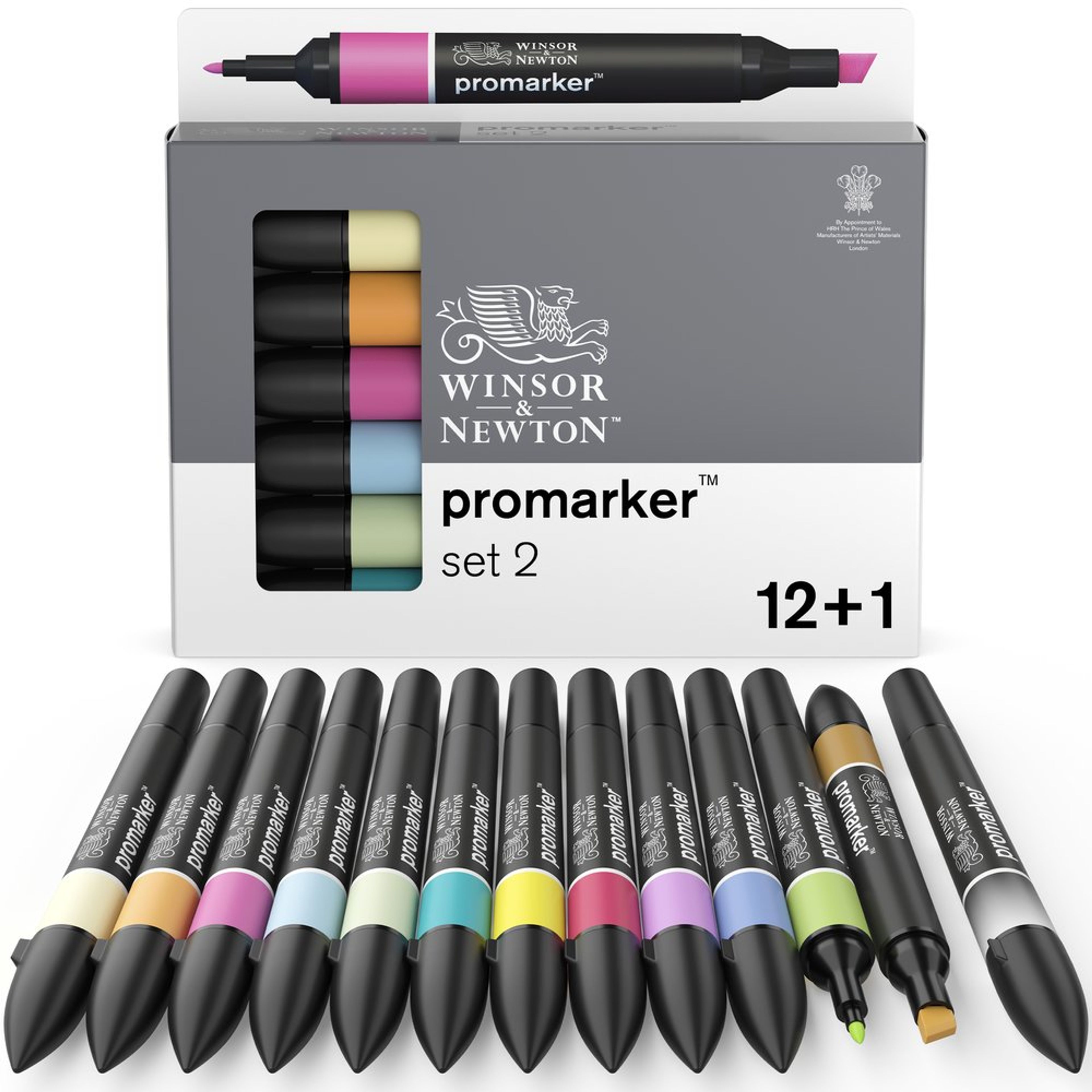 Winsor & Newton Promarker - Set 2 - Pack of 12 (+1 FREE)