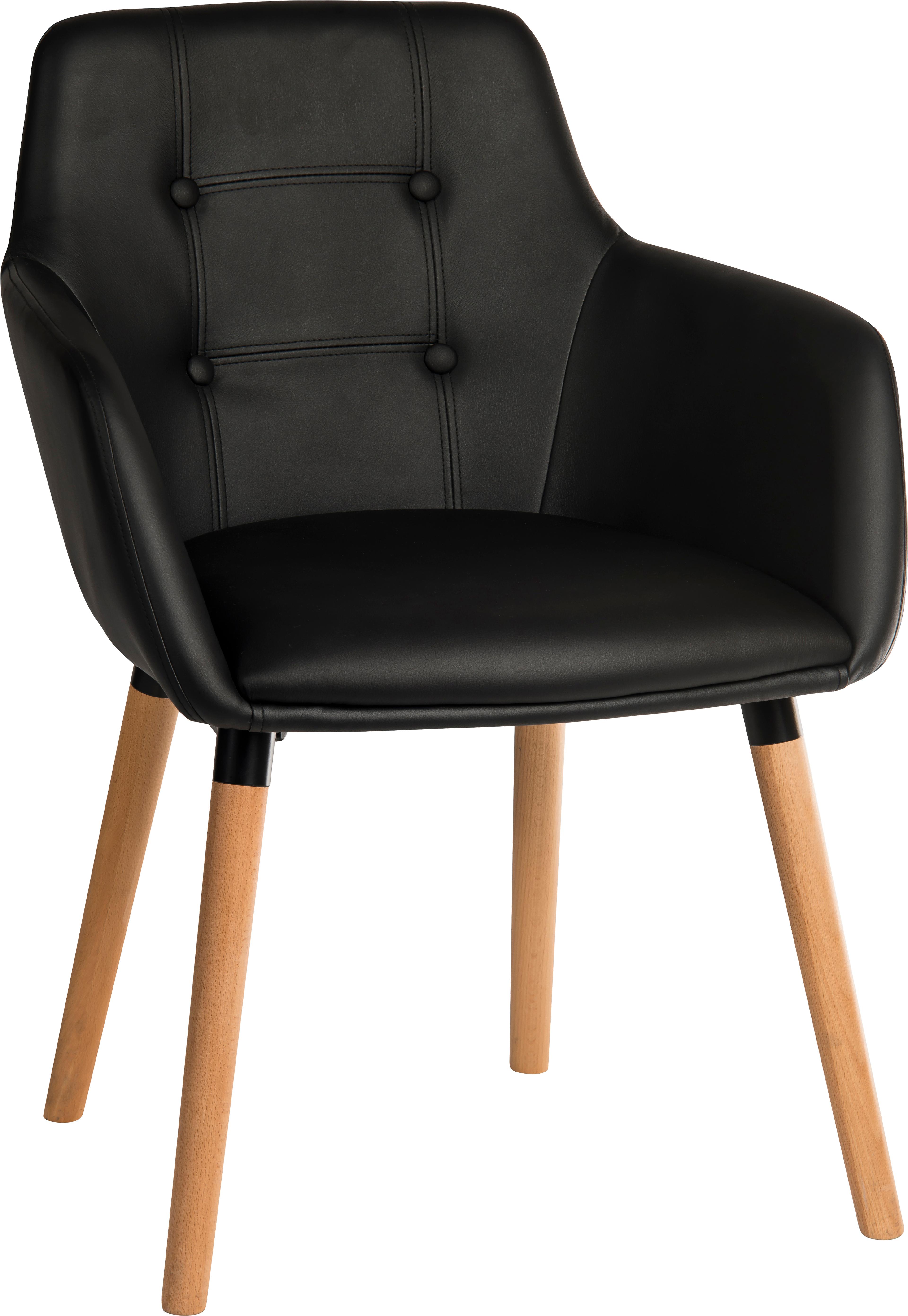 PU Reception Chair - Black