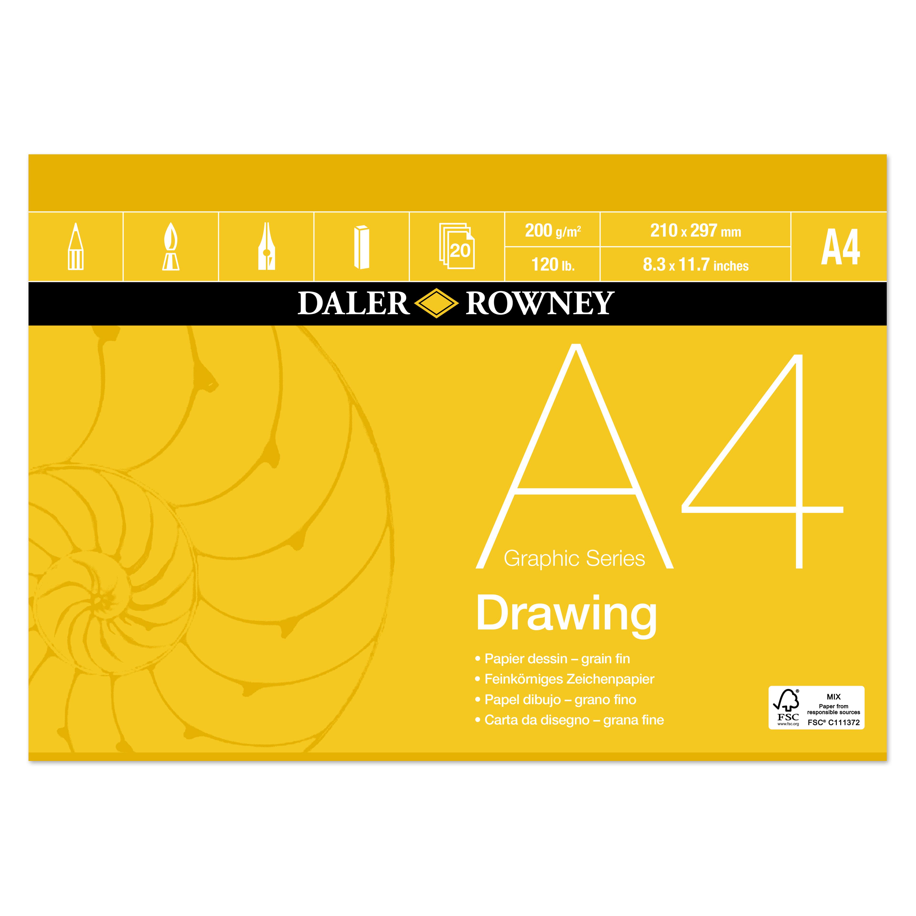 Daler-Rowney Graphic Series Drawing pad A4 - 200gsm
