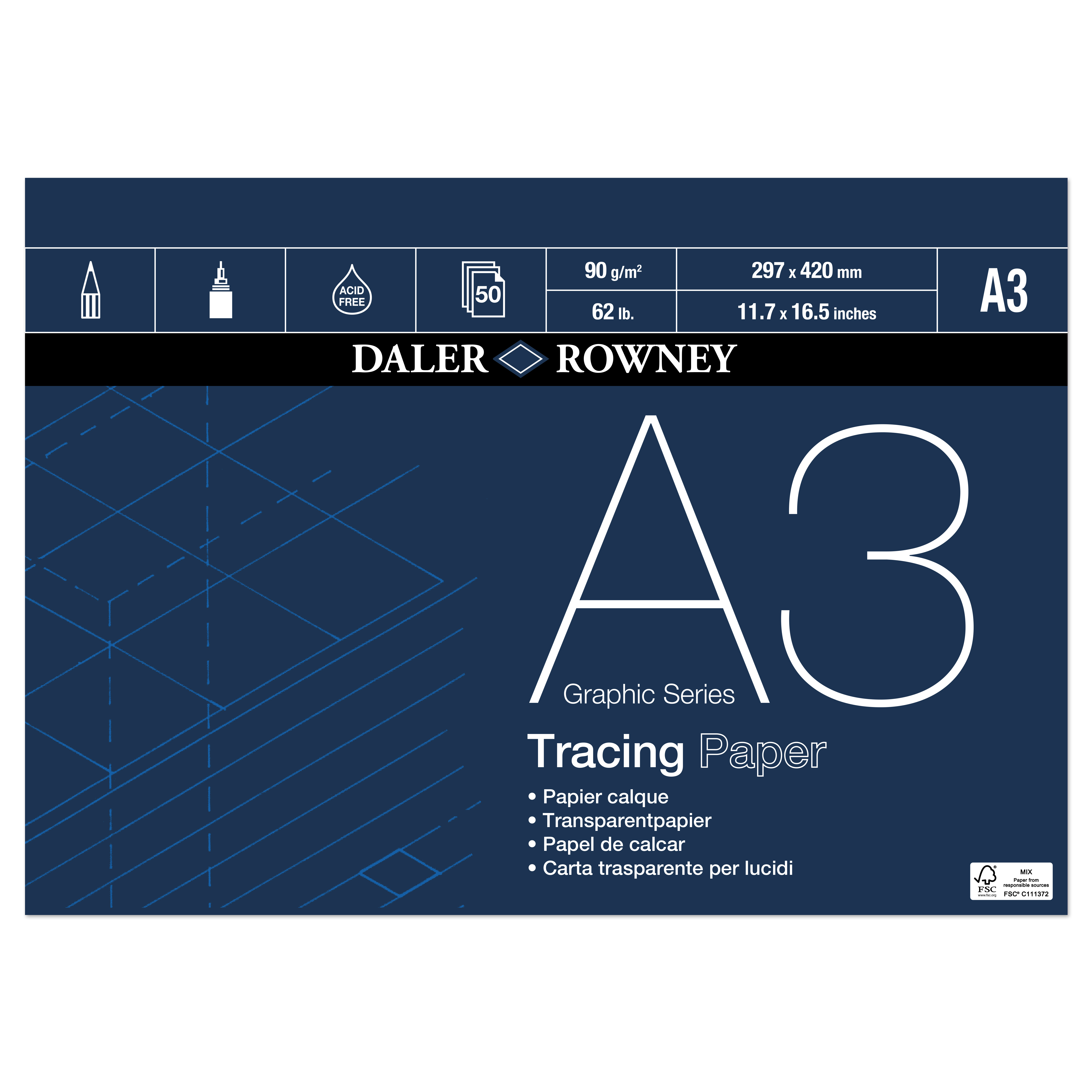 Daler-R GS Tracing Pad A3 90gsm