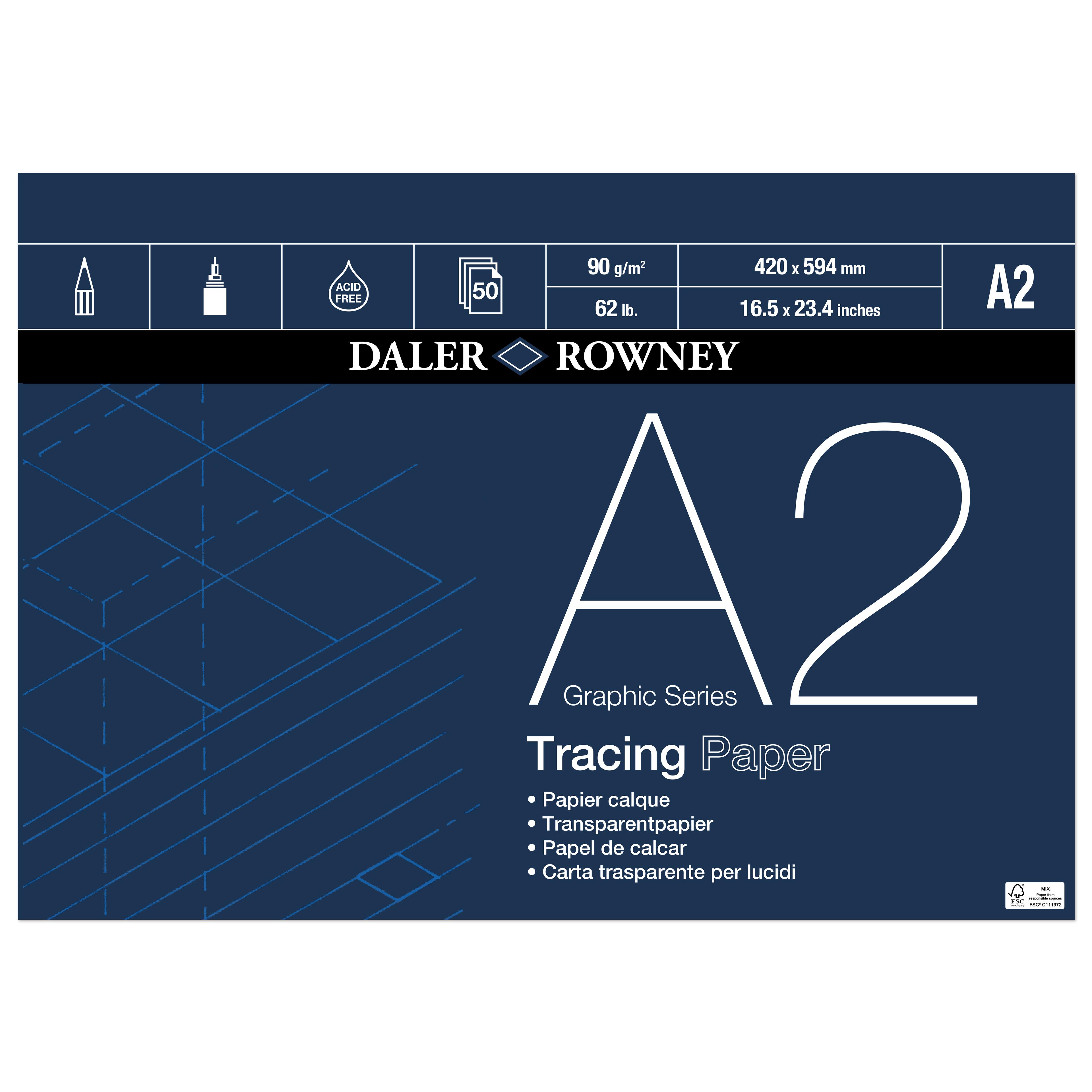 Daler-Rowney Graphic Series Tracing Pad A2 - 90gsm